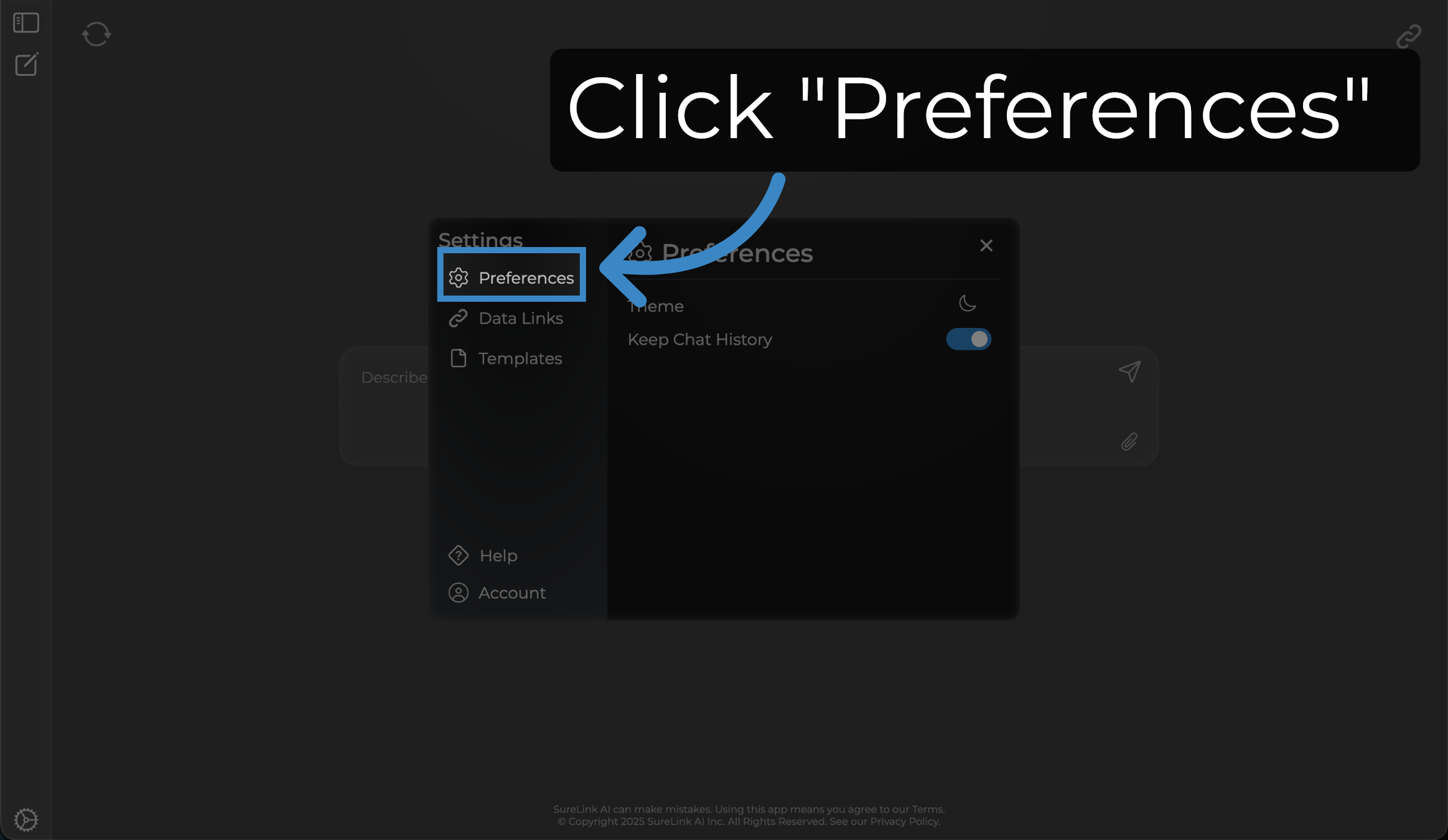Click 'Preferences'