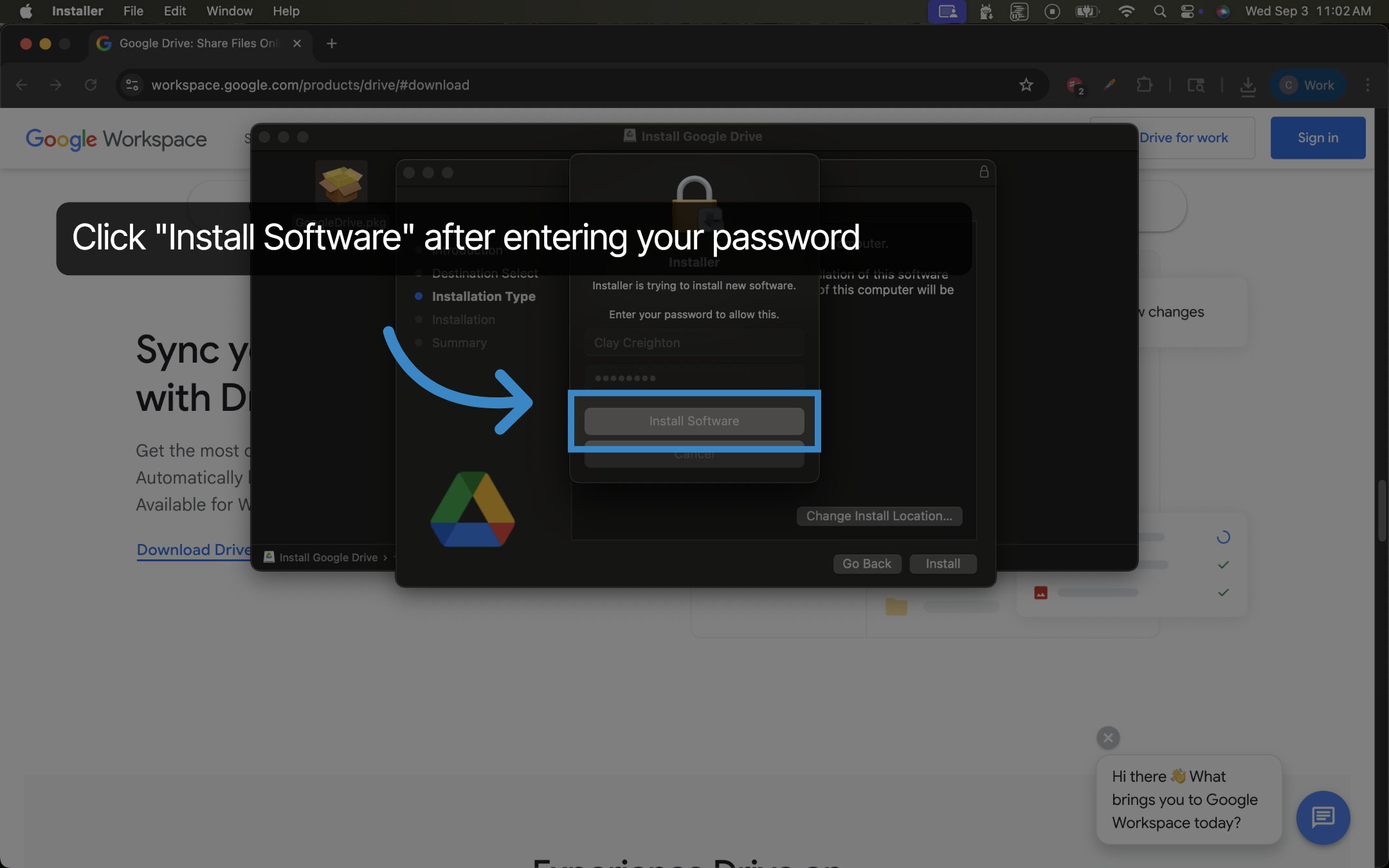 Click 'Install Software'