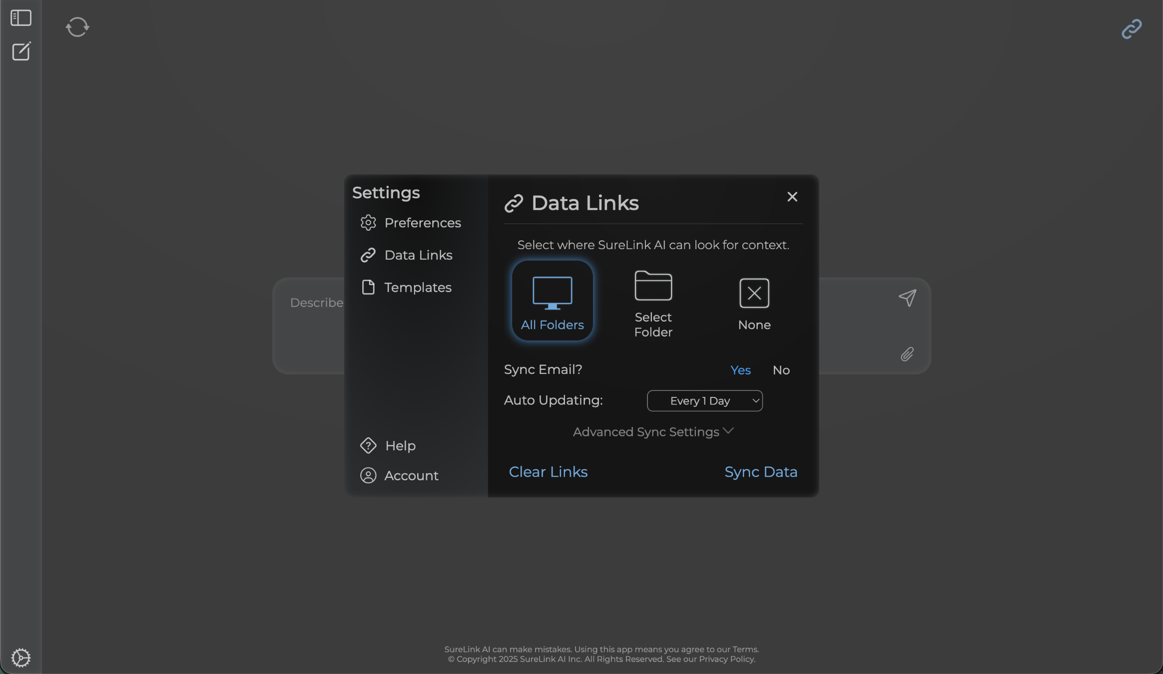 Click 'Link a Folder'