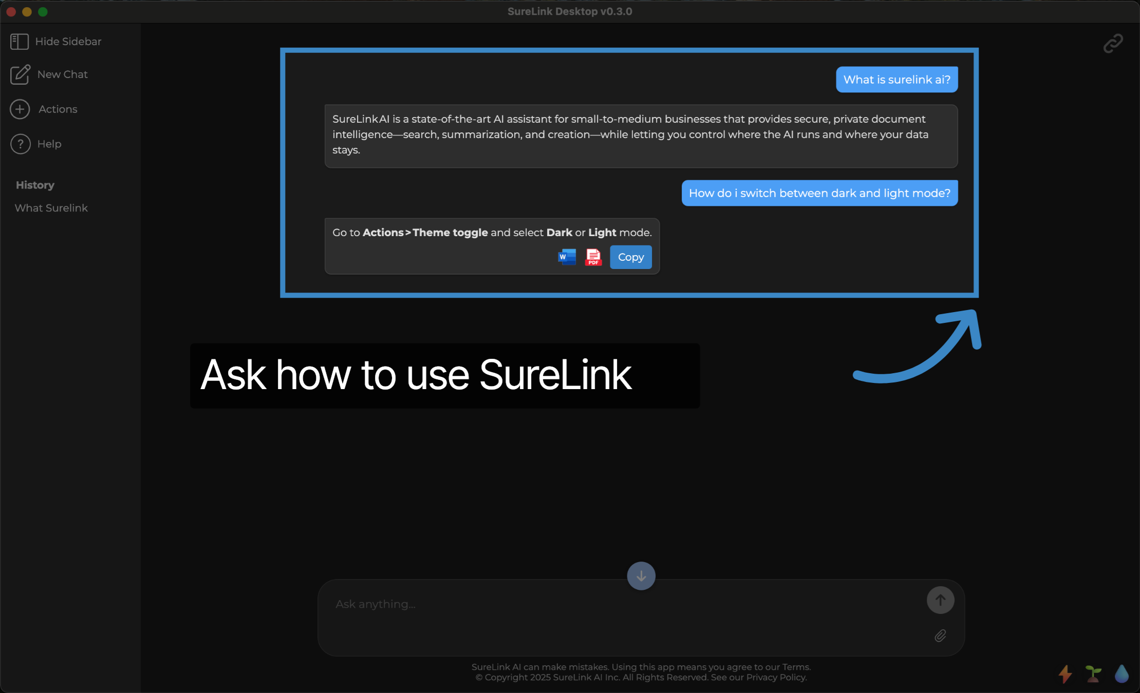 Ask how to use SureLink