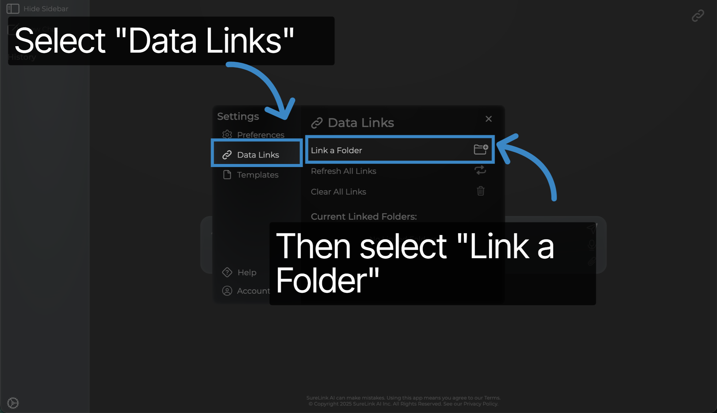 Select 'Data Links'