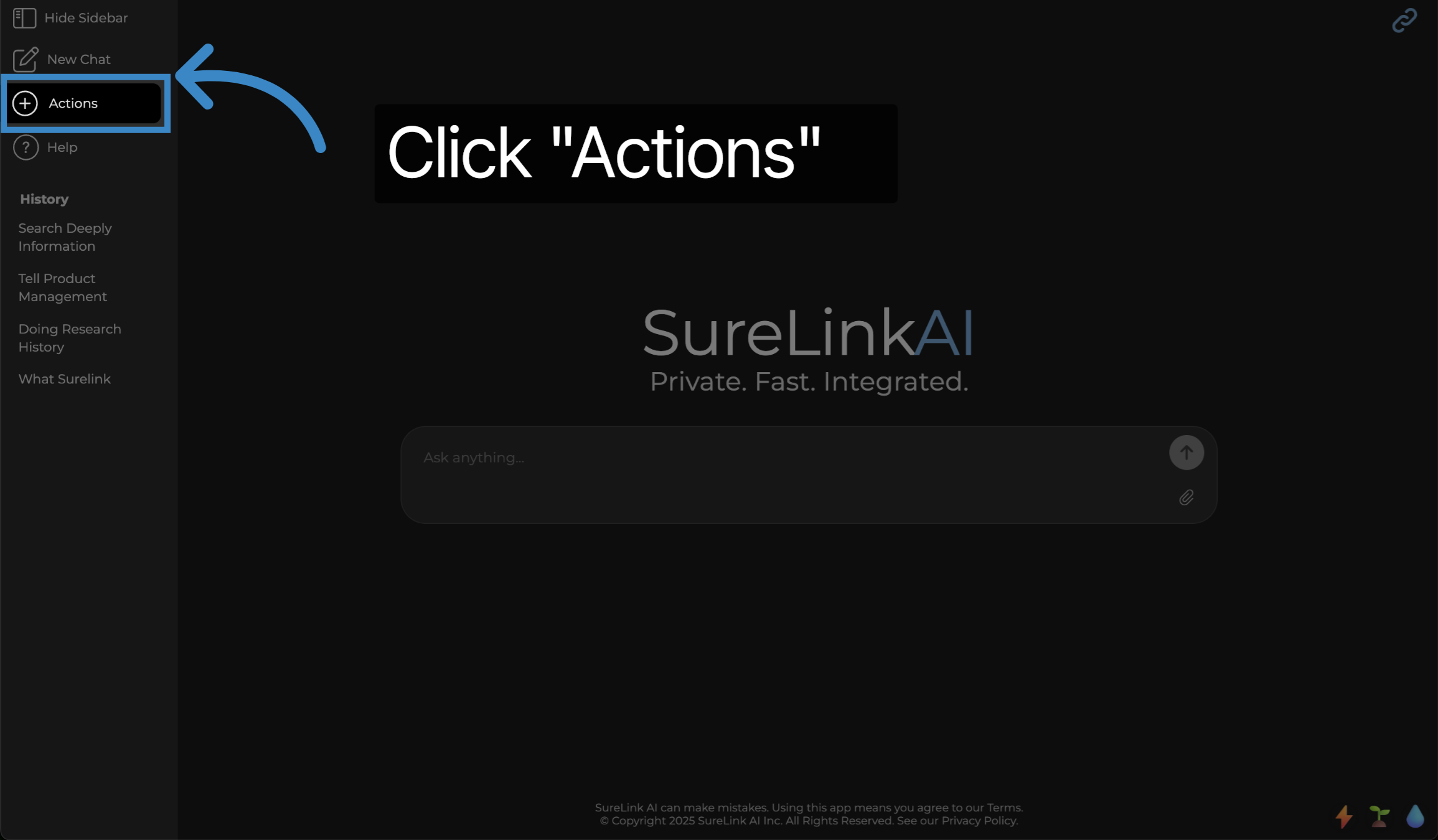 Click 'Actions'