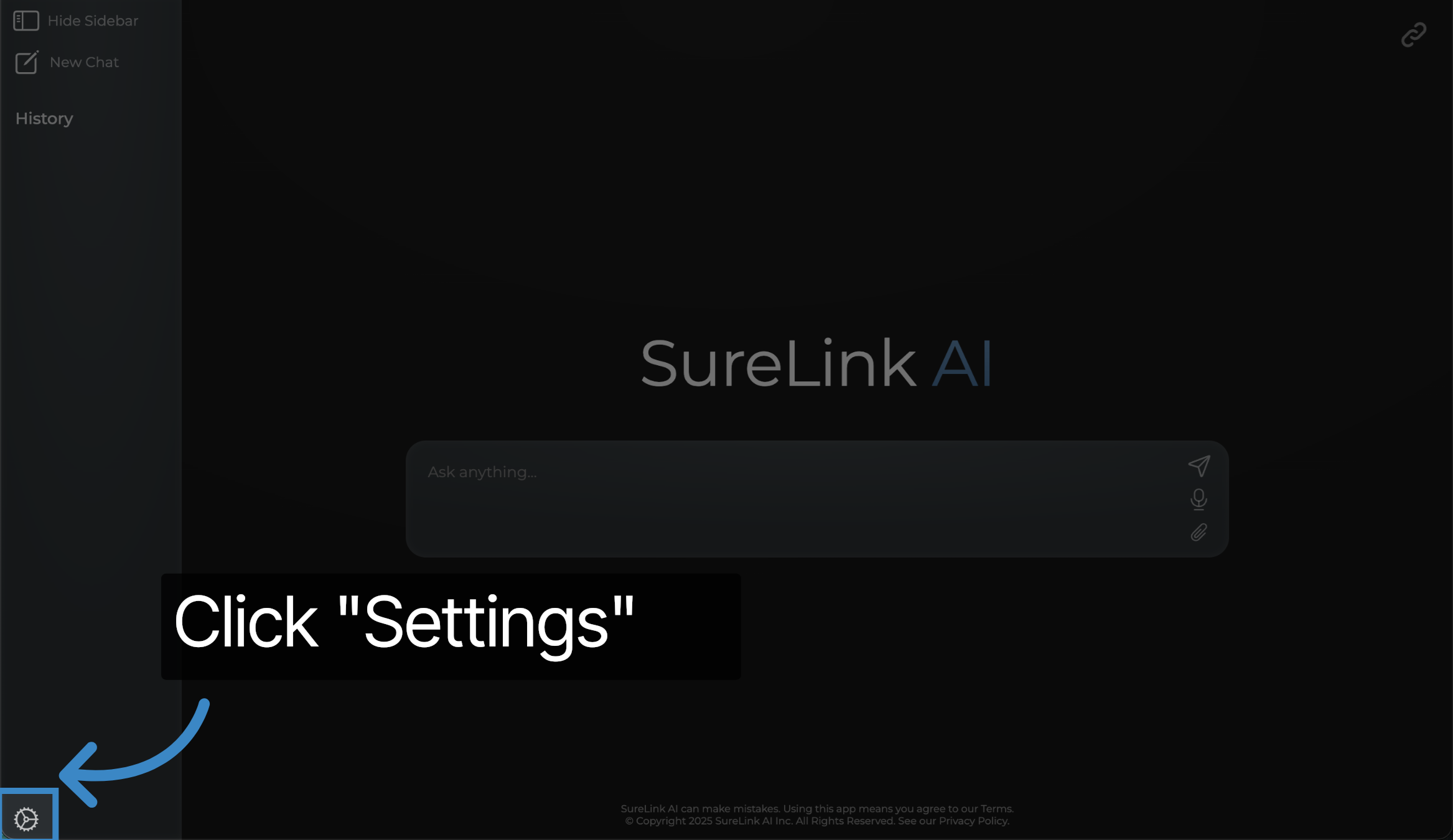 Click 'Settings'