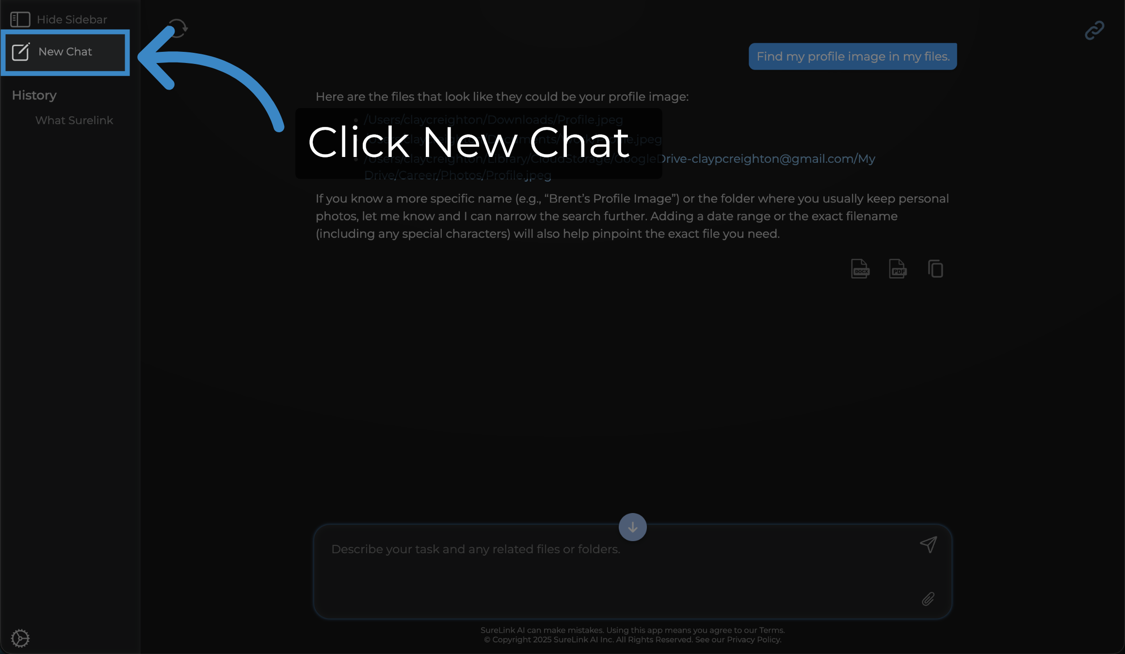 Click New Chat