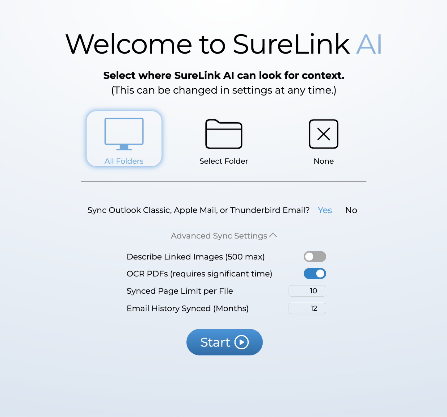 Advanced Sync Settings