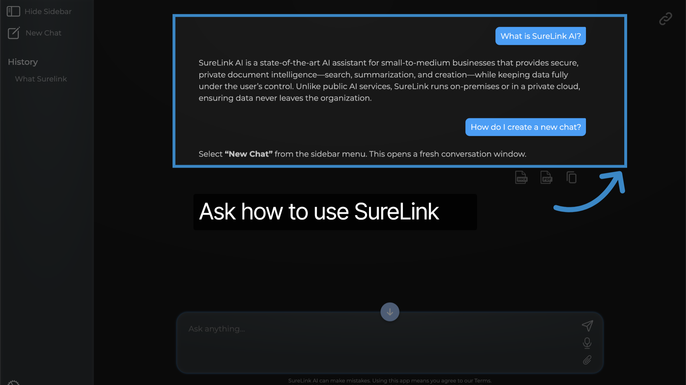 Ask how to use SureLink
