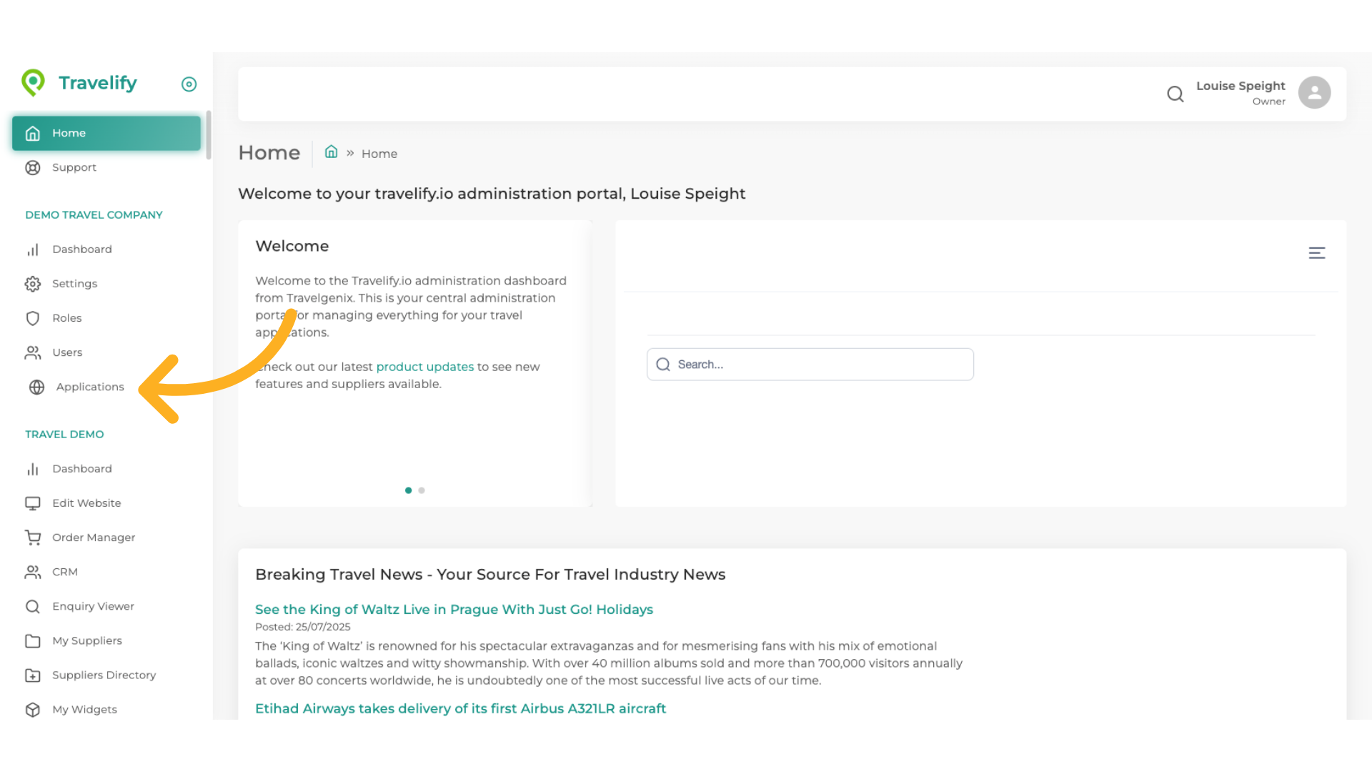 Click 'Applications'