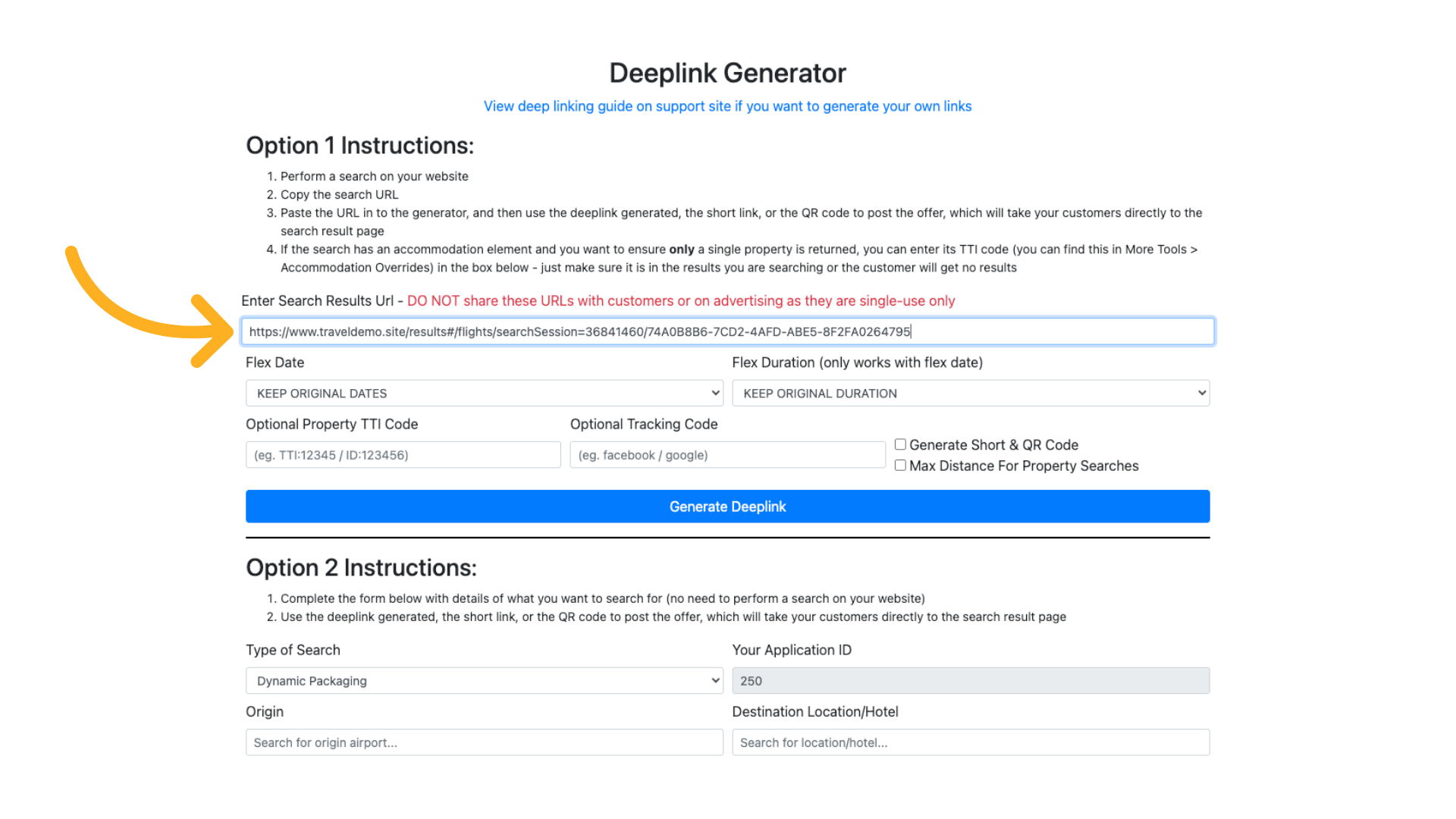 Paste the URL that you have Copied from the search results on your website