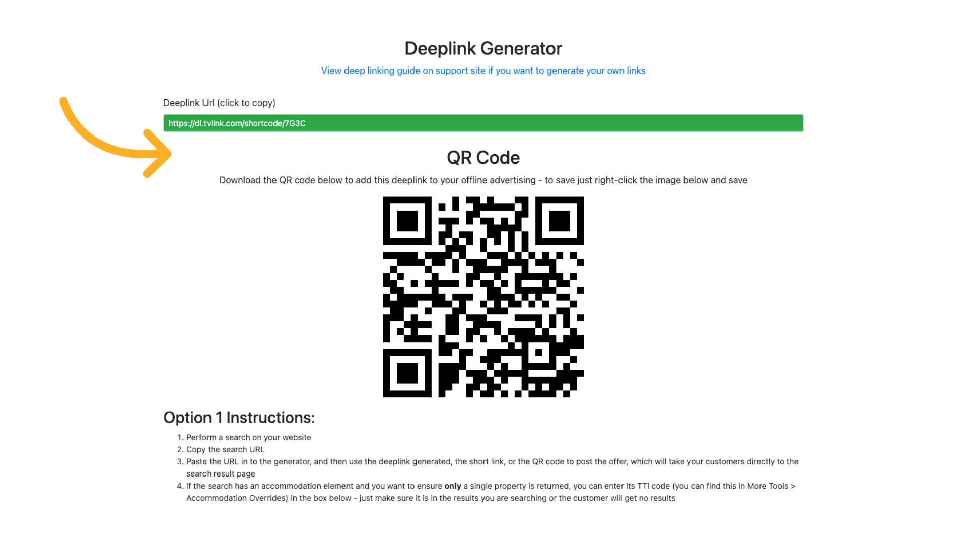Here you can Copy codes that have been generated