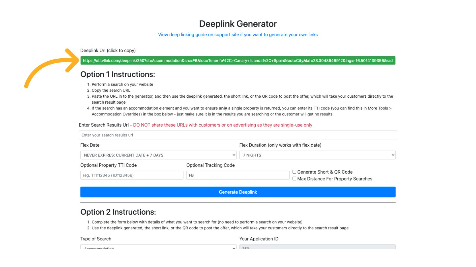 Copy this URL and Paste into your chosen marketing material or section of your website