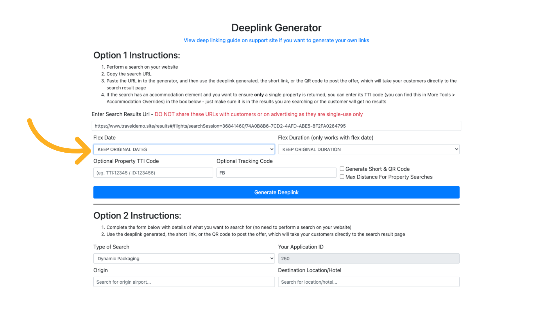 The link will expire after the search date but here you can choose to extend it
