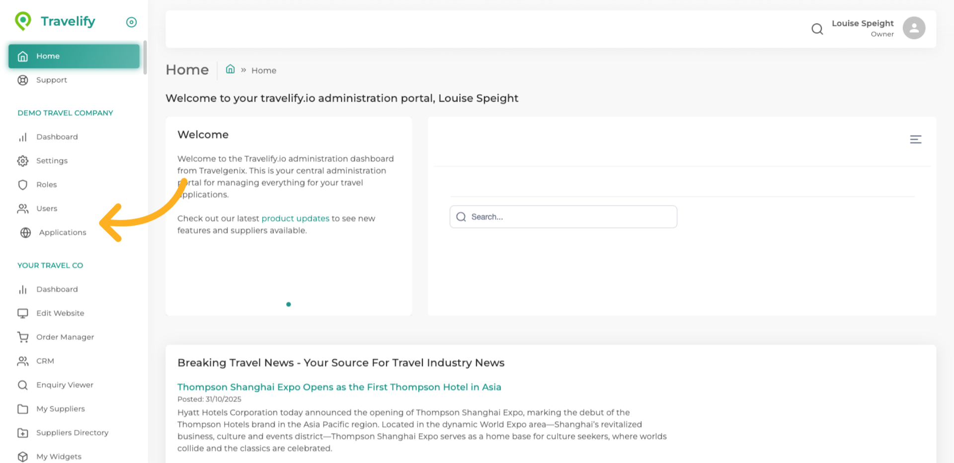 Navigate To Applications
