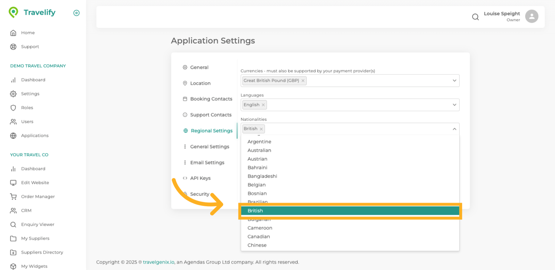 Choose Location Option