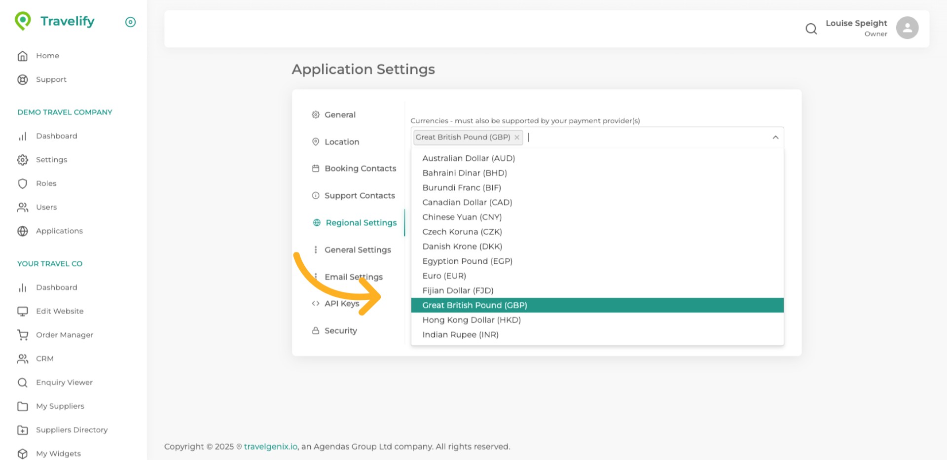 Make selection from the dropdown