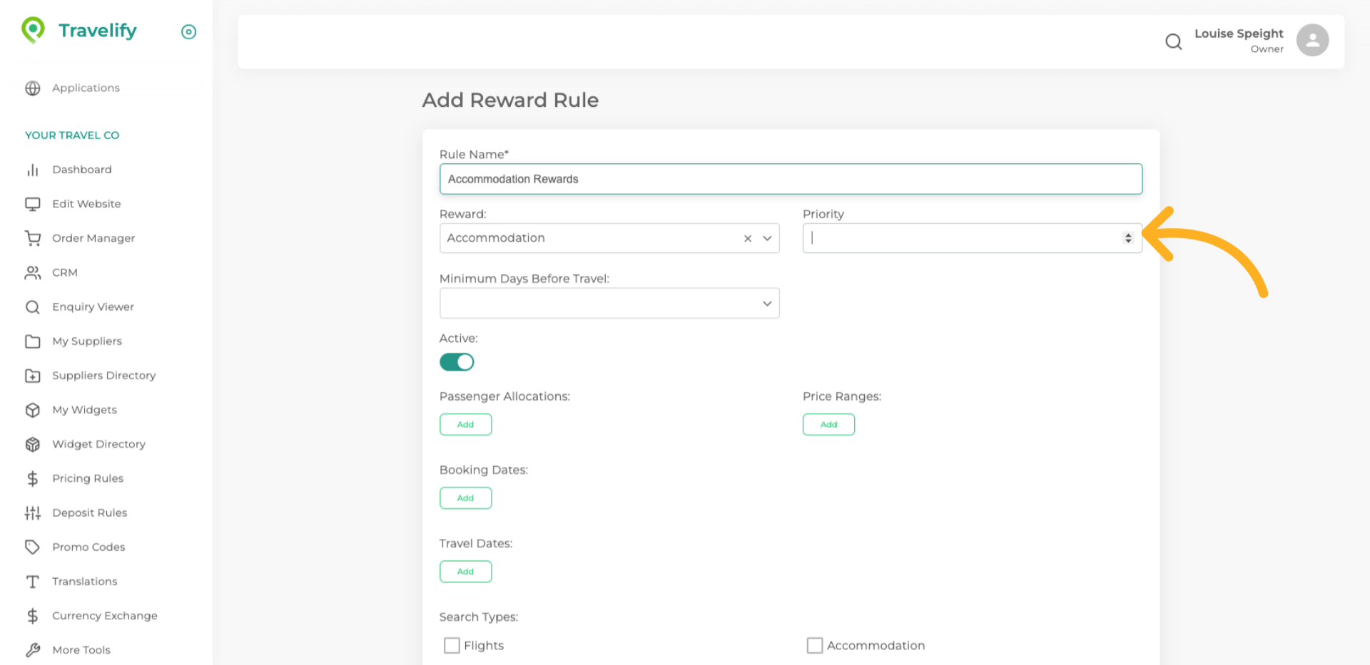 Set the Priority to 1