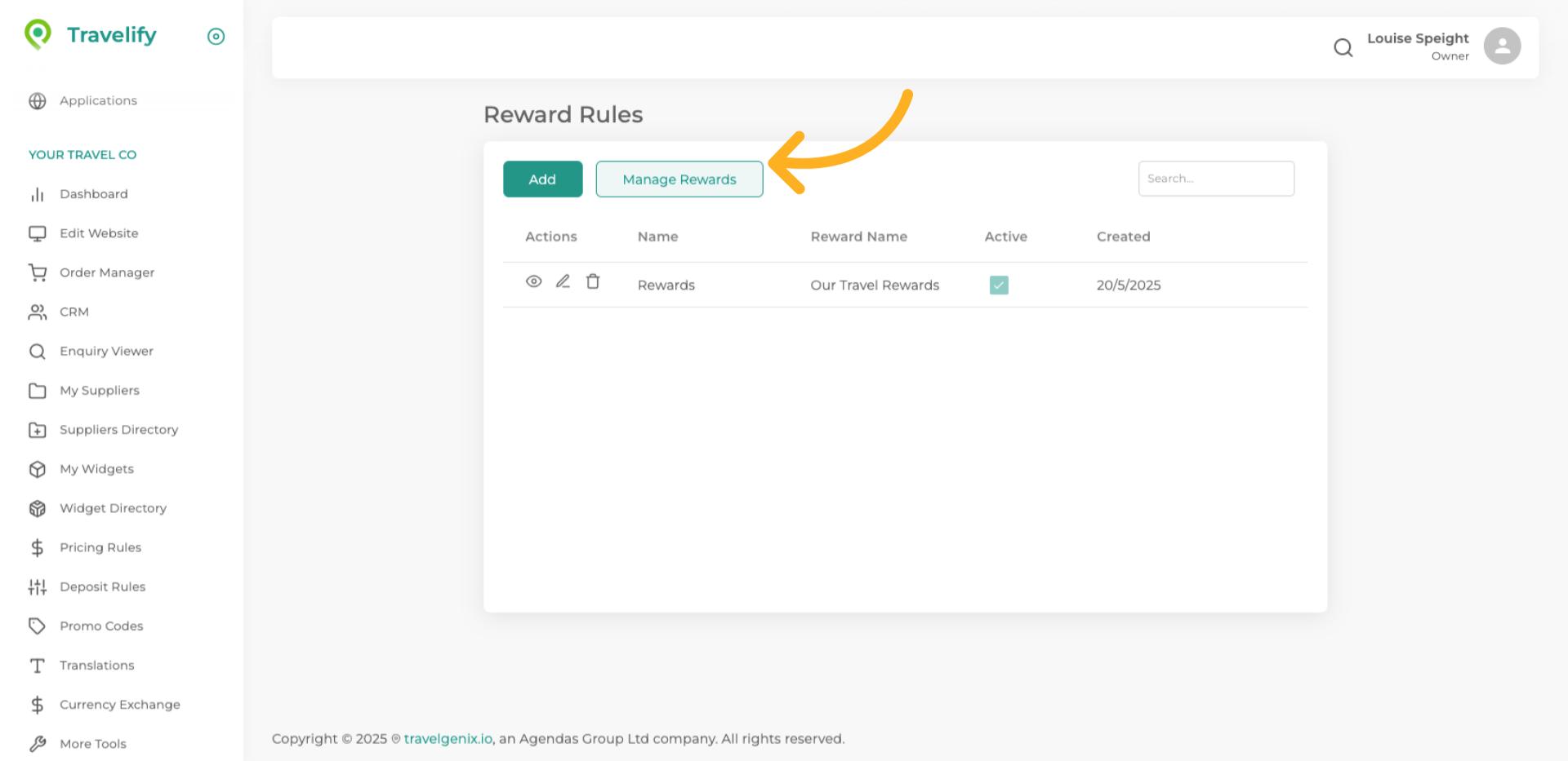 Setting up a Booking Reward is a 2 stage process