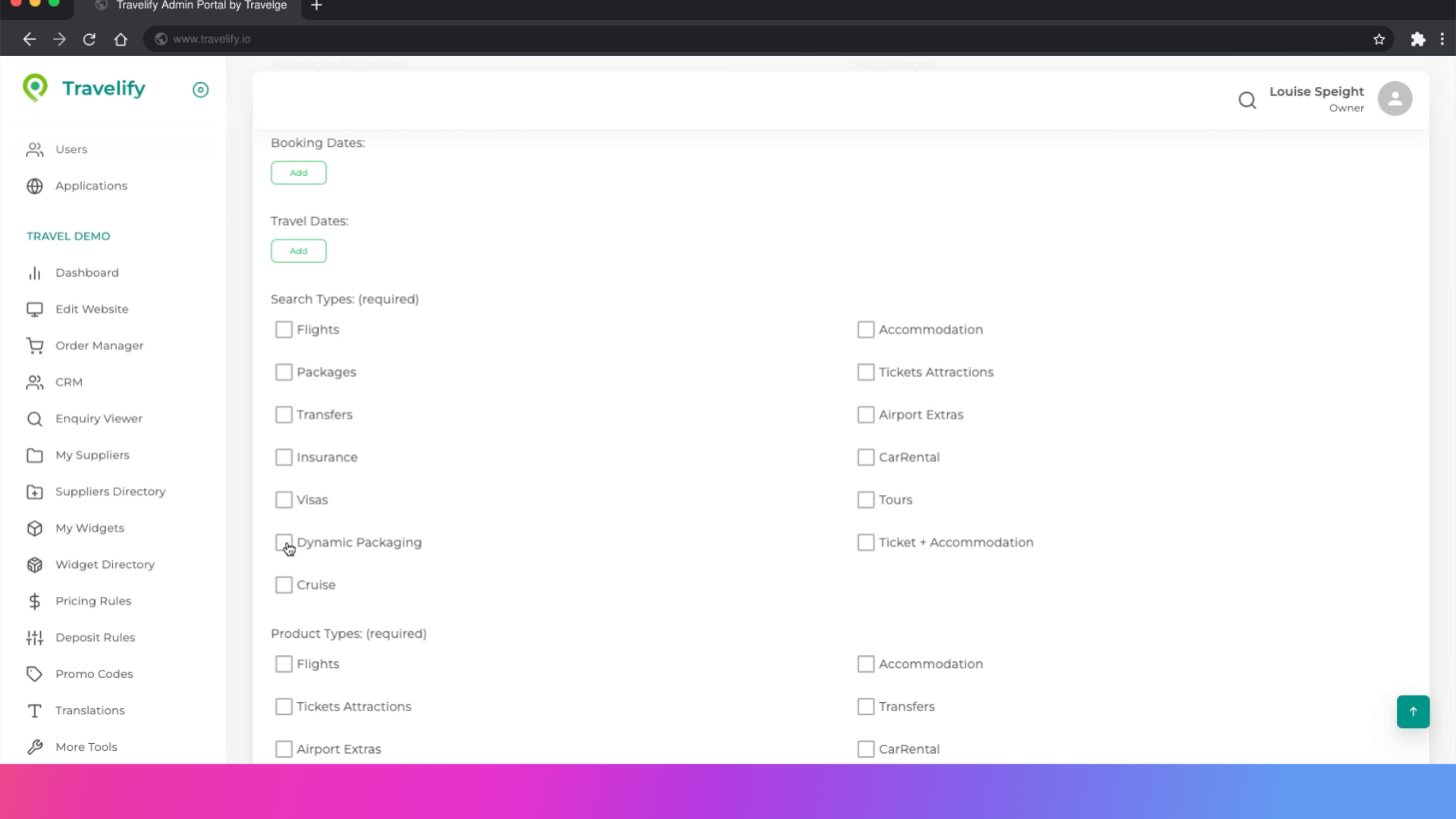 Select Dynamic Packaging