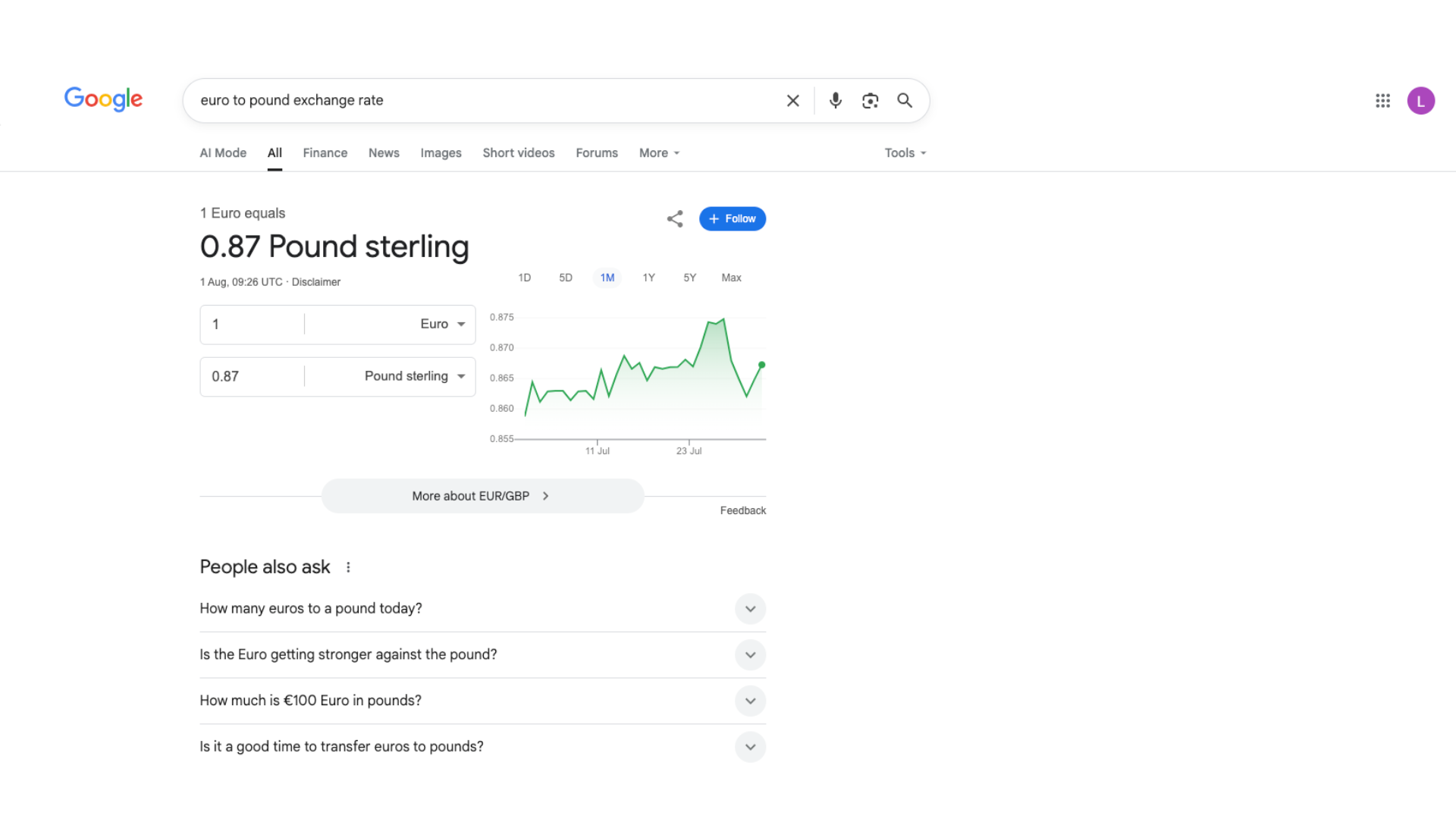 But we can first check the current up to date rate