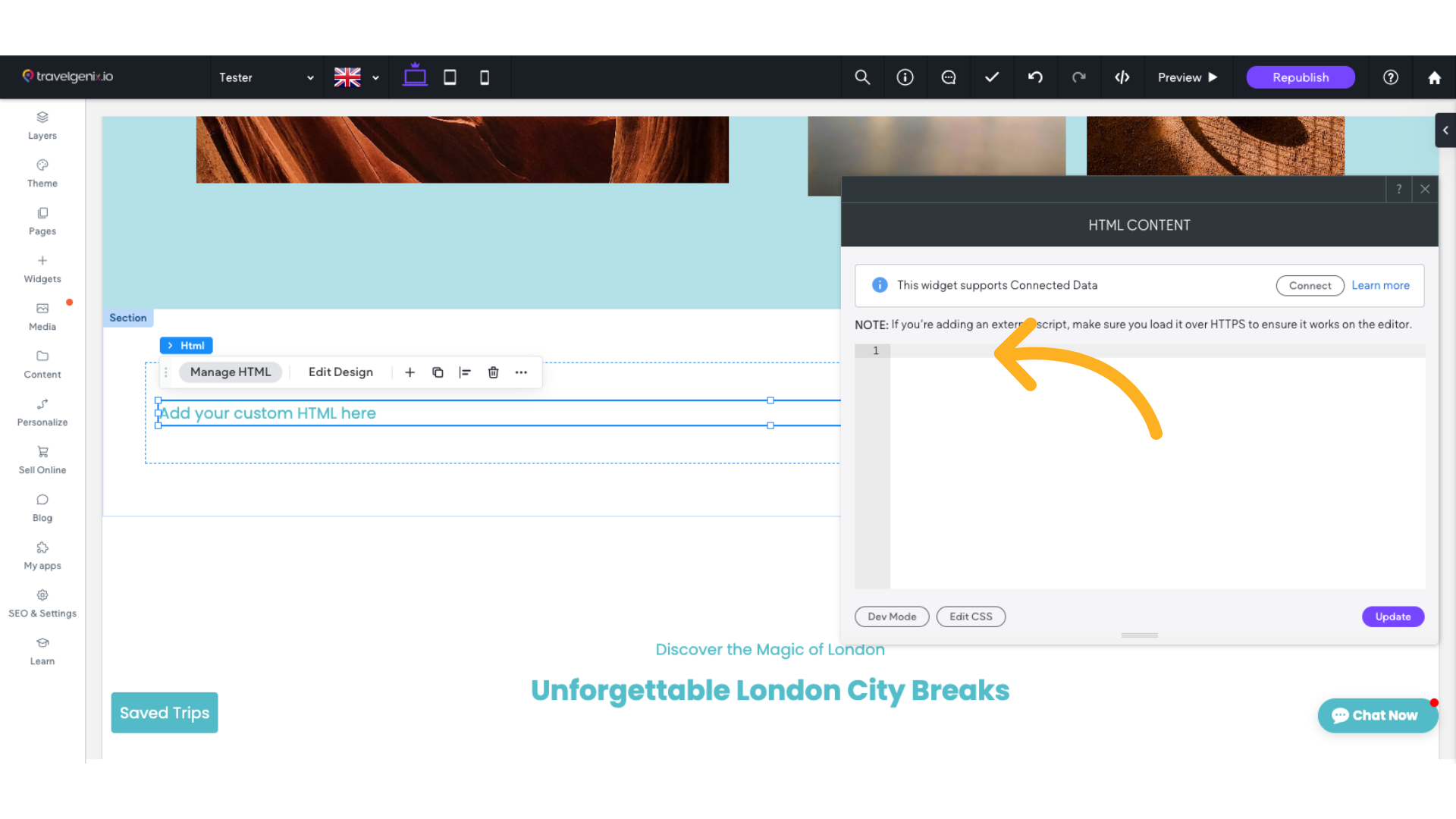 Now click here and Paste the previously Copied code