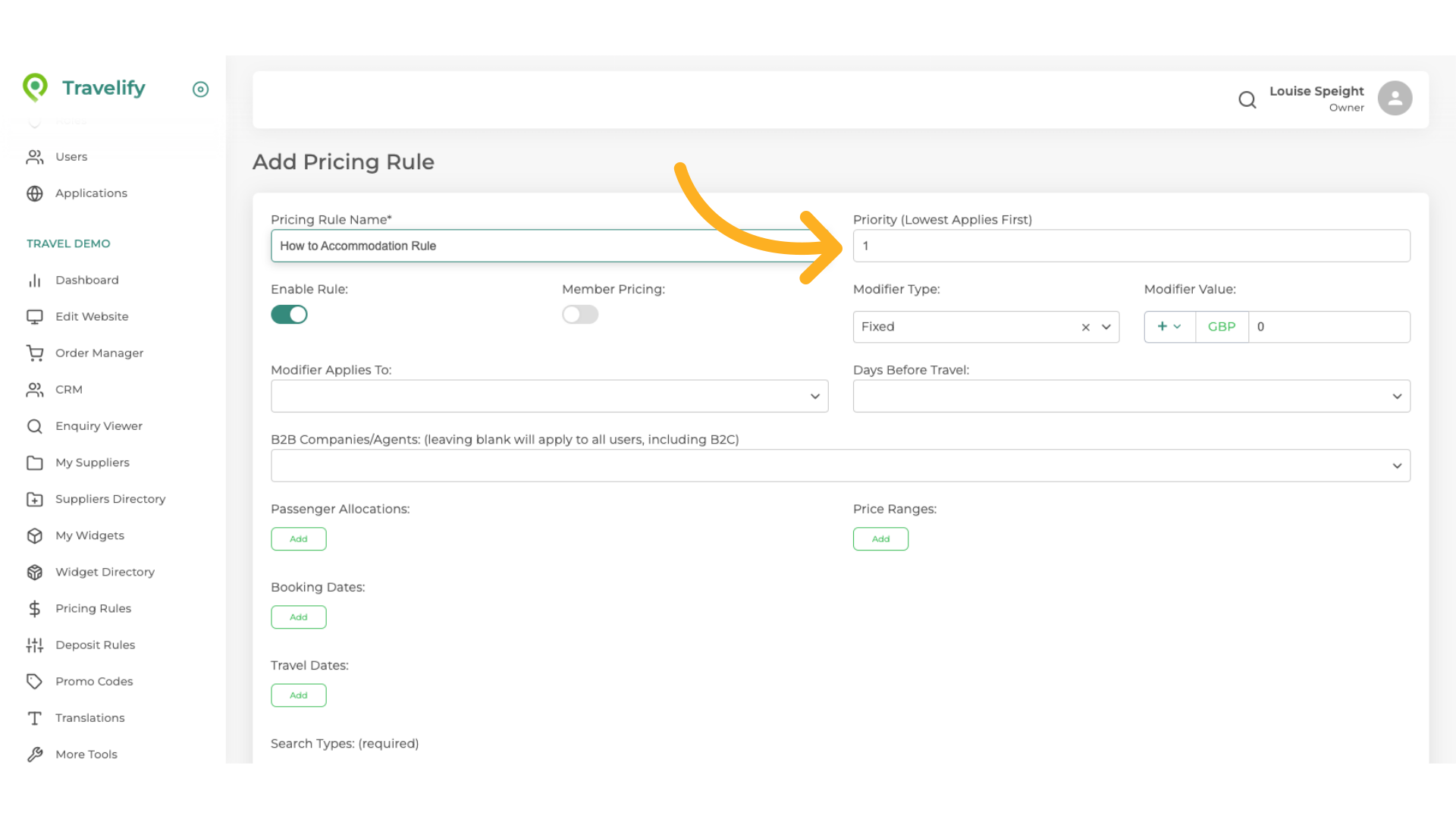 Leave Priority set as 1