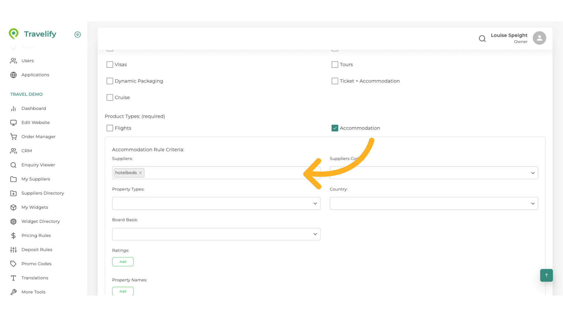 If you leave this field Blank it will include all your Accommodation Suppliers