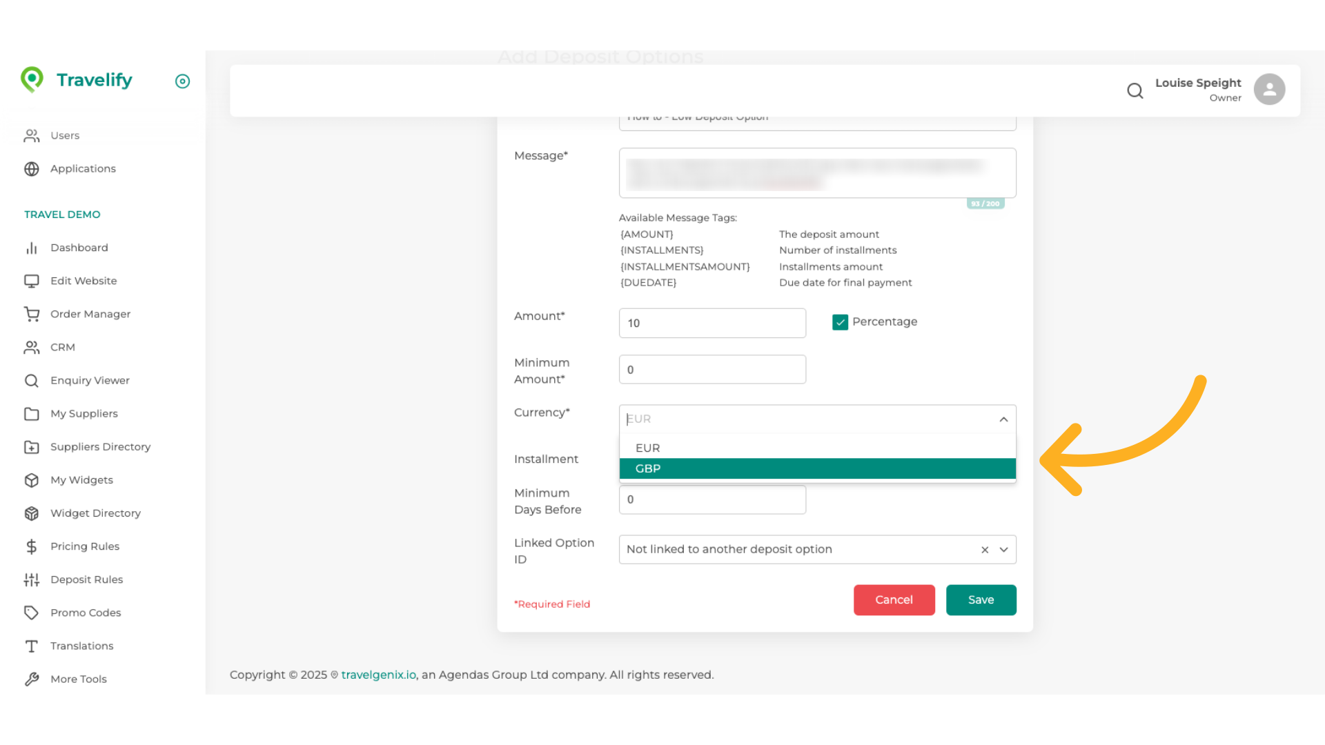Select from dropdown