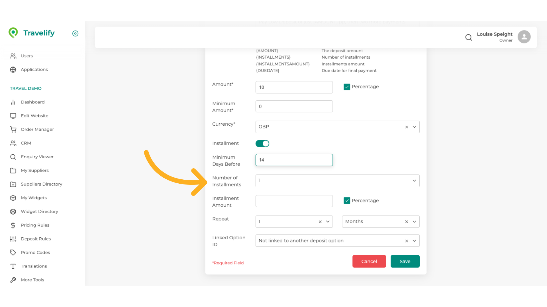 As this is a Low Deposit Option select two here