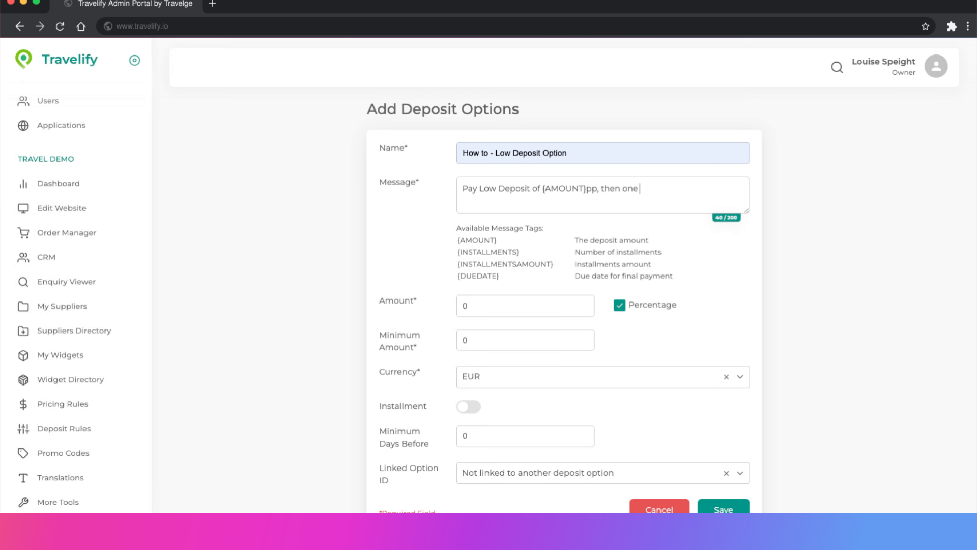 Continue filling in this field with ...
