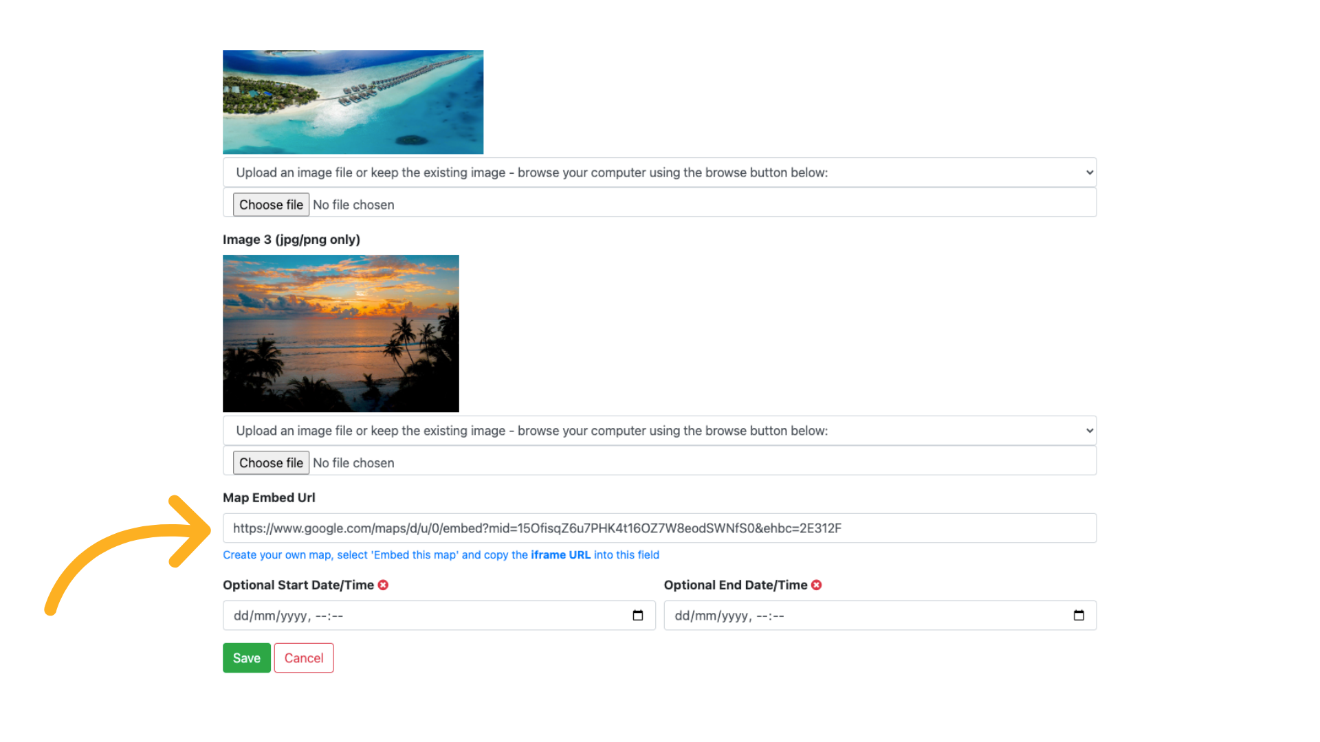 You can also add a Map to the offer