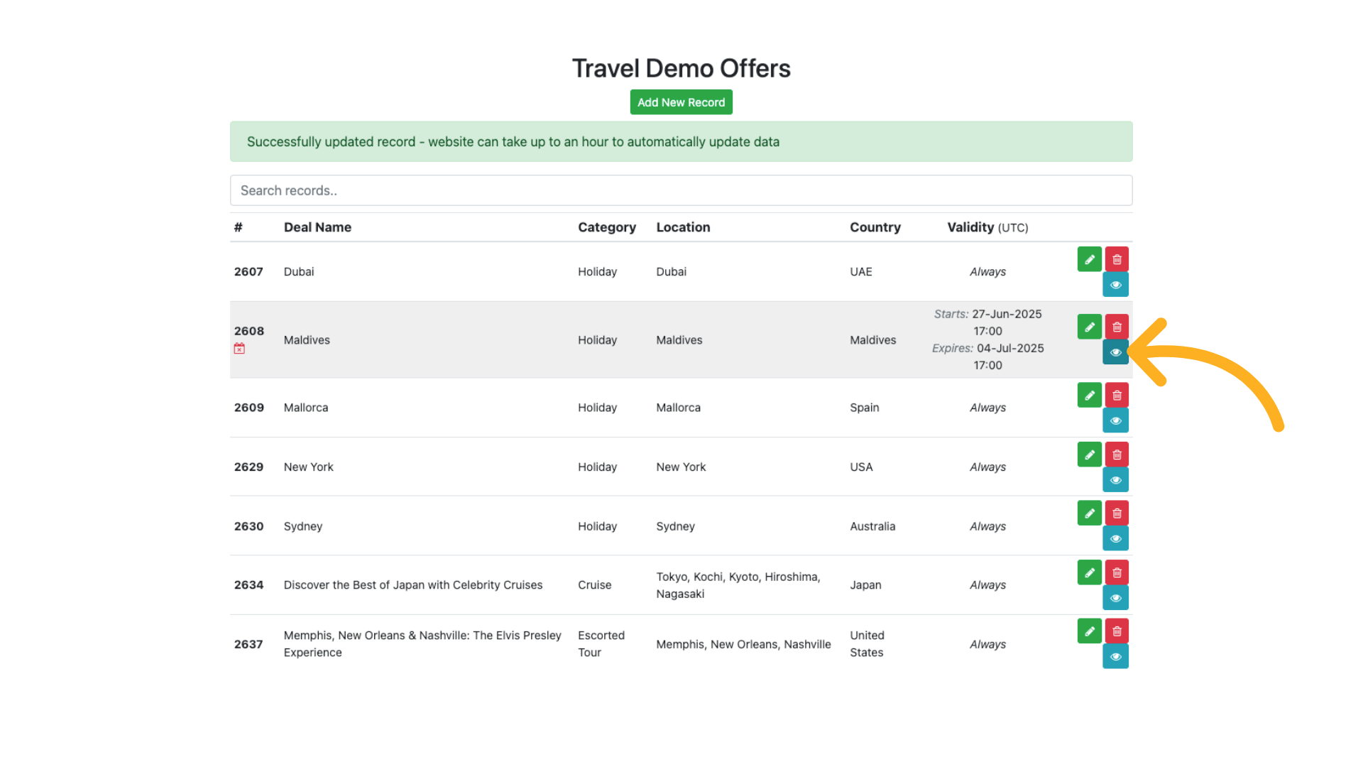 Click here to preview the offer as it will appear on your website