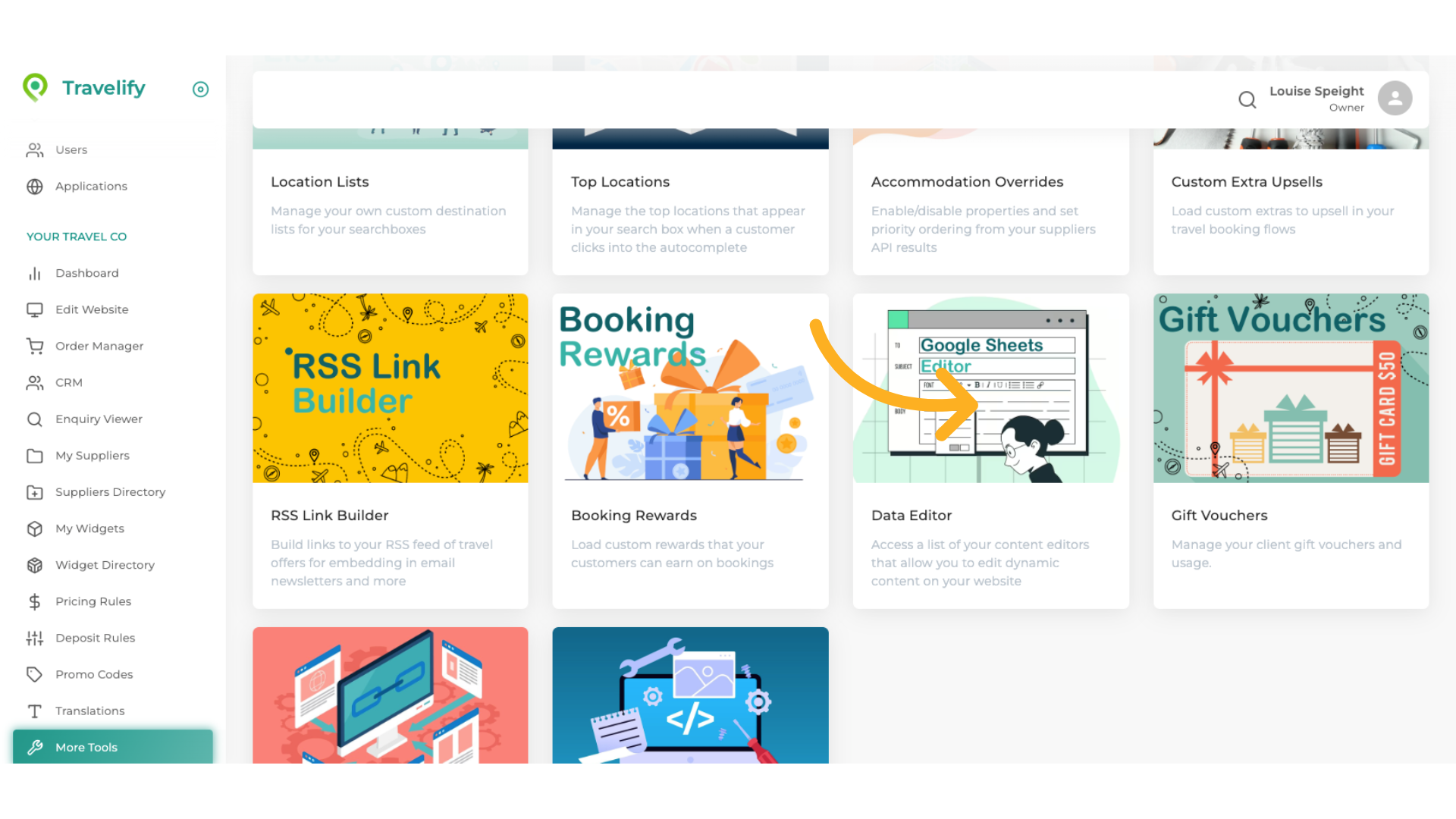 We will be using the Data Editor Tool