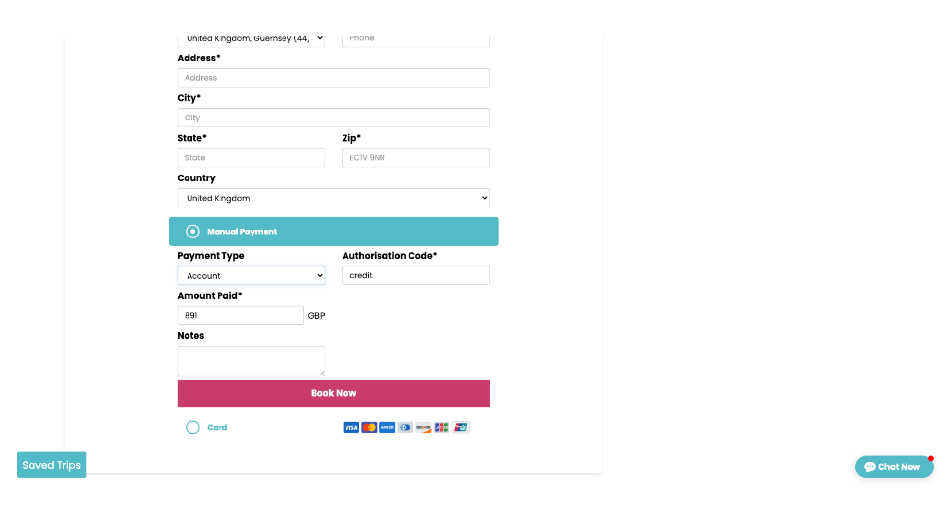 It enables an Agent to take a Manual Payment