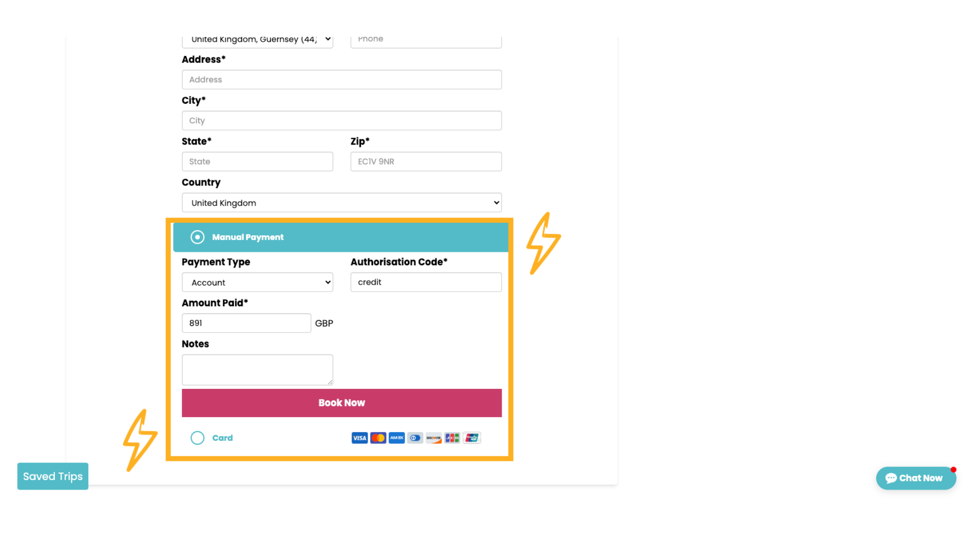 This section will only appear for Agents that are logged in