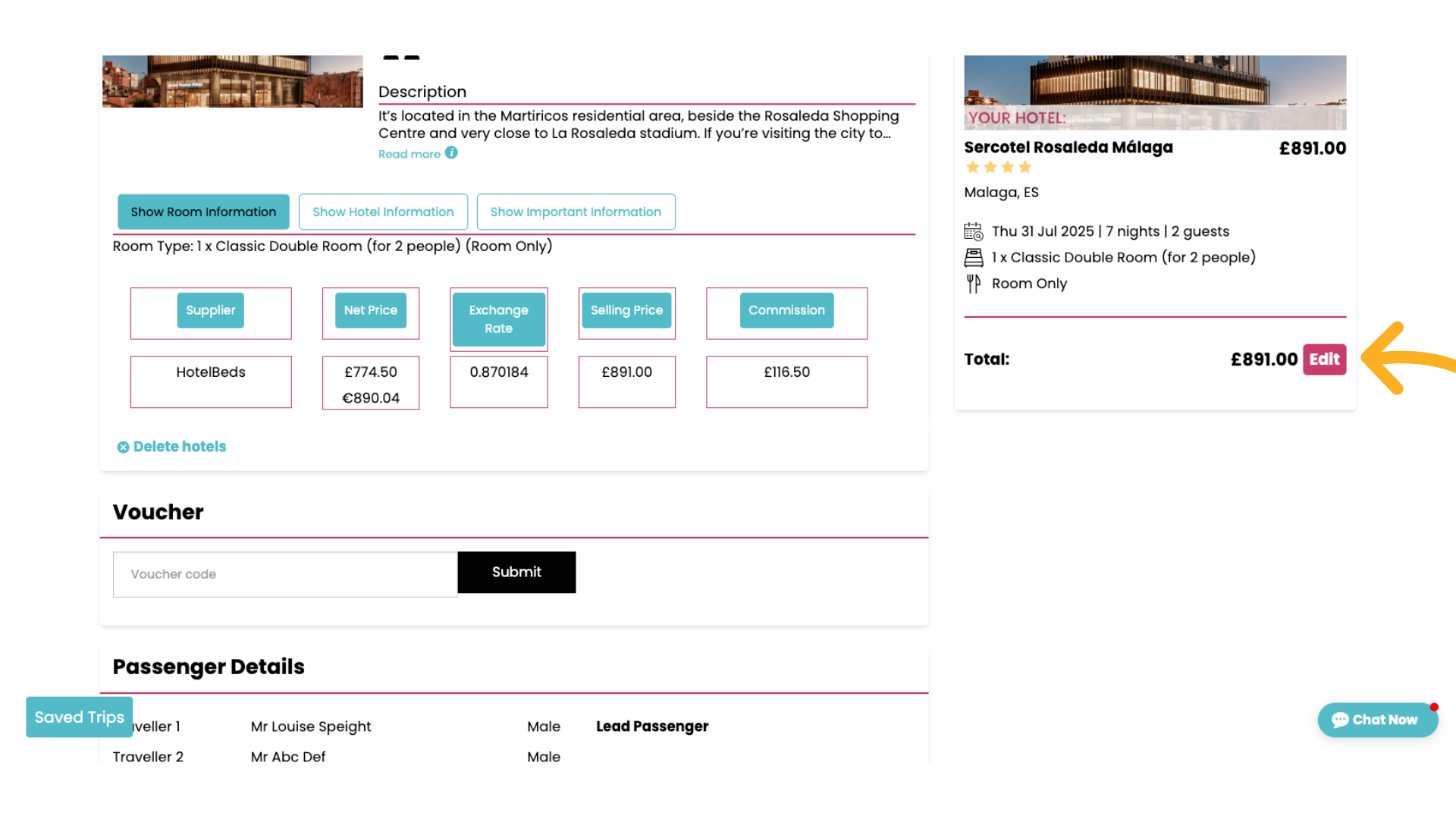 You can Edit the price here