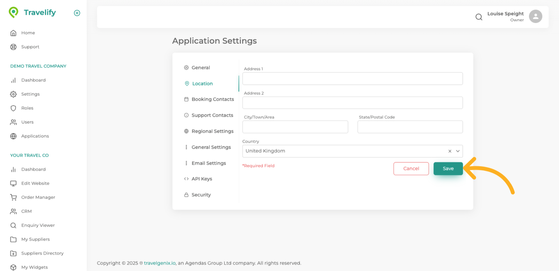Save Location Changes