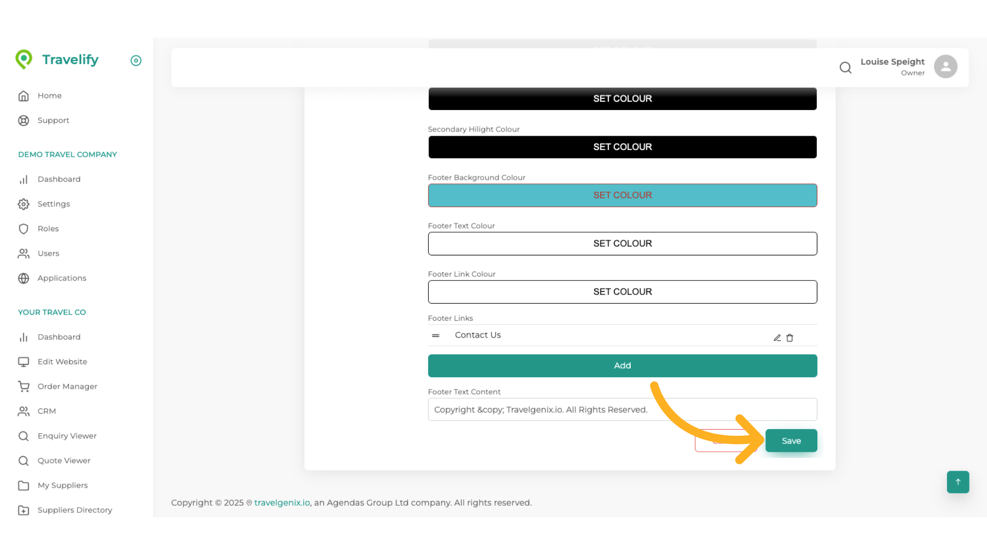 Scroll right to the bottom of the page 'Save' changes