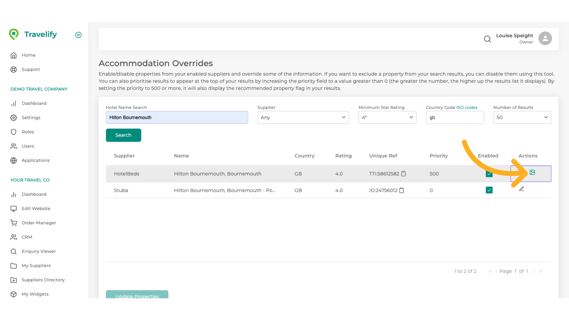 Use this Icon to add images