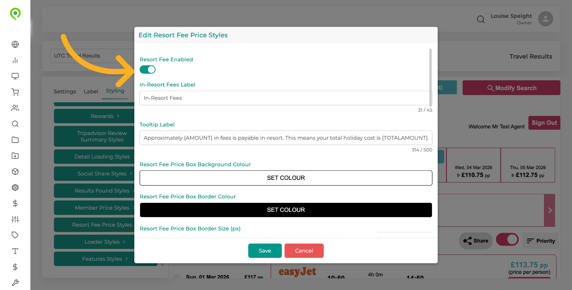 Enable Resort Fee Feature