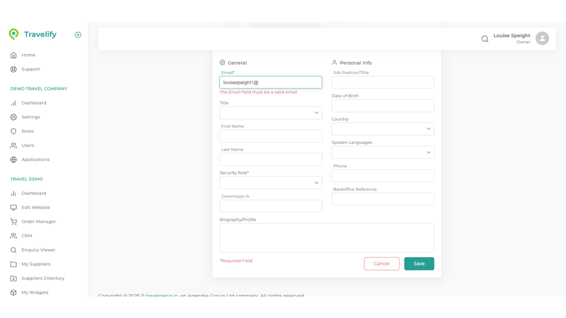 Complete email address