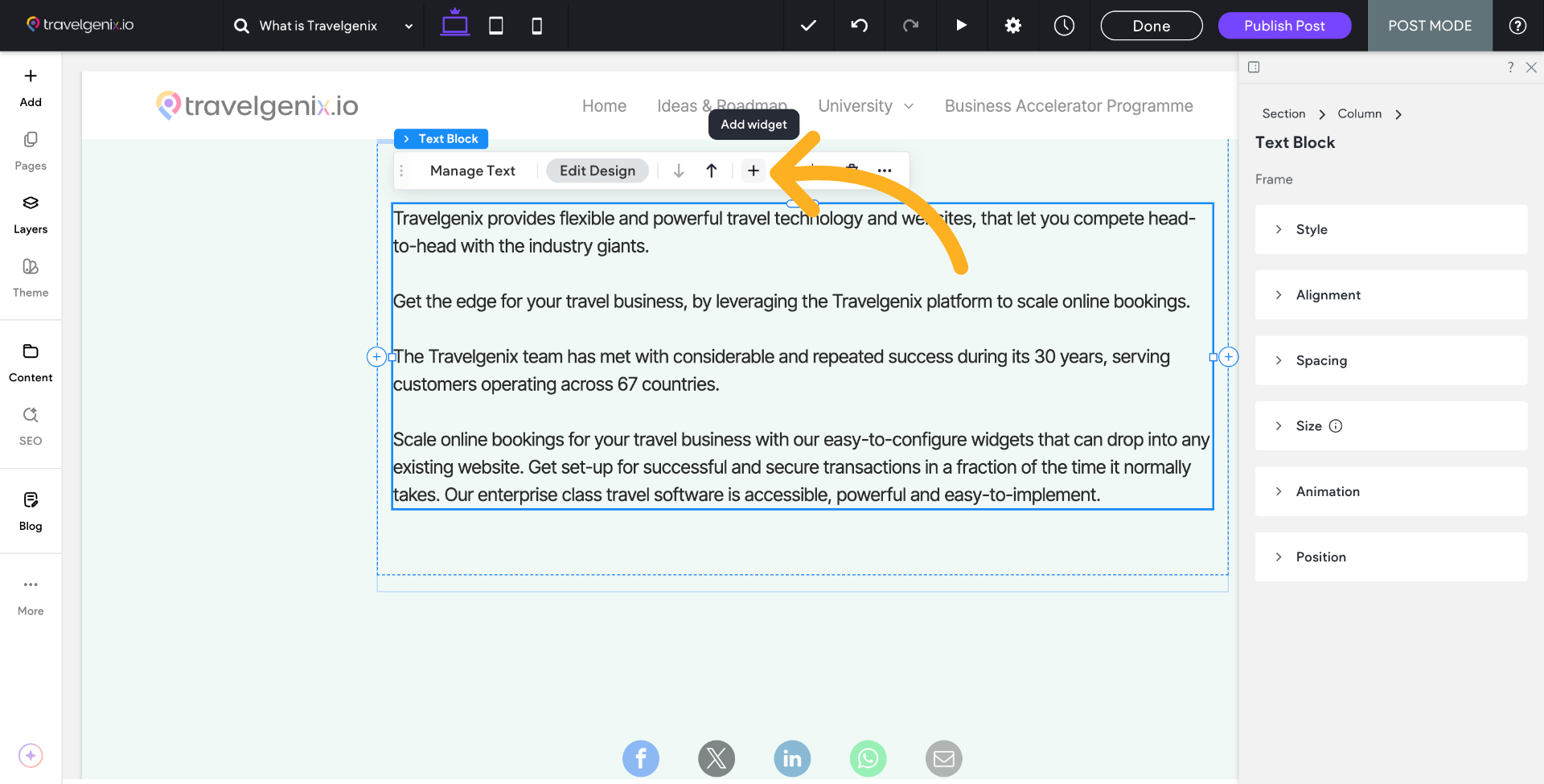 Click Here to Add  another section