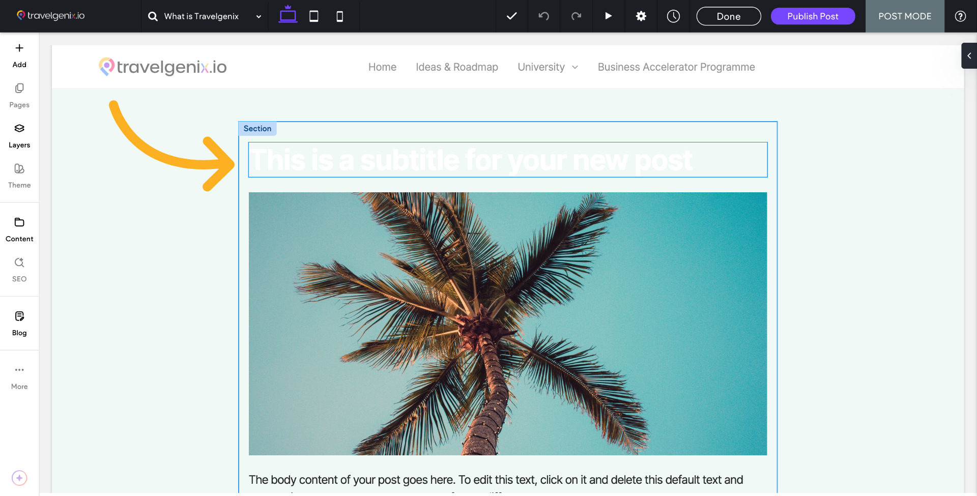 Select Subtitle Field