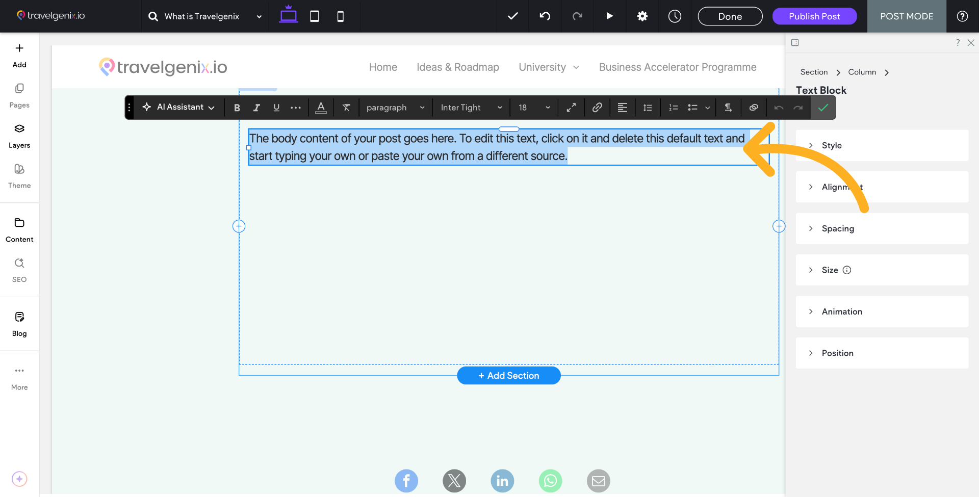 Highlight this section to add your own text