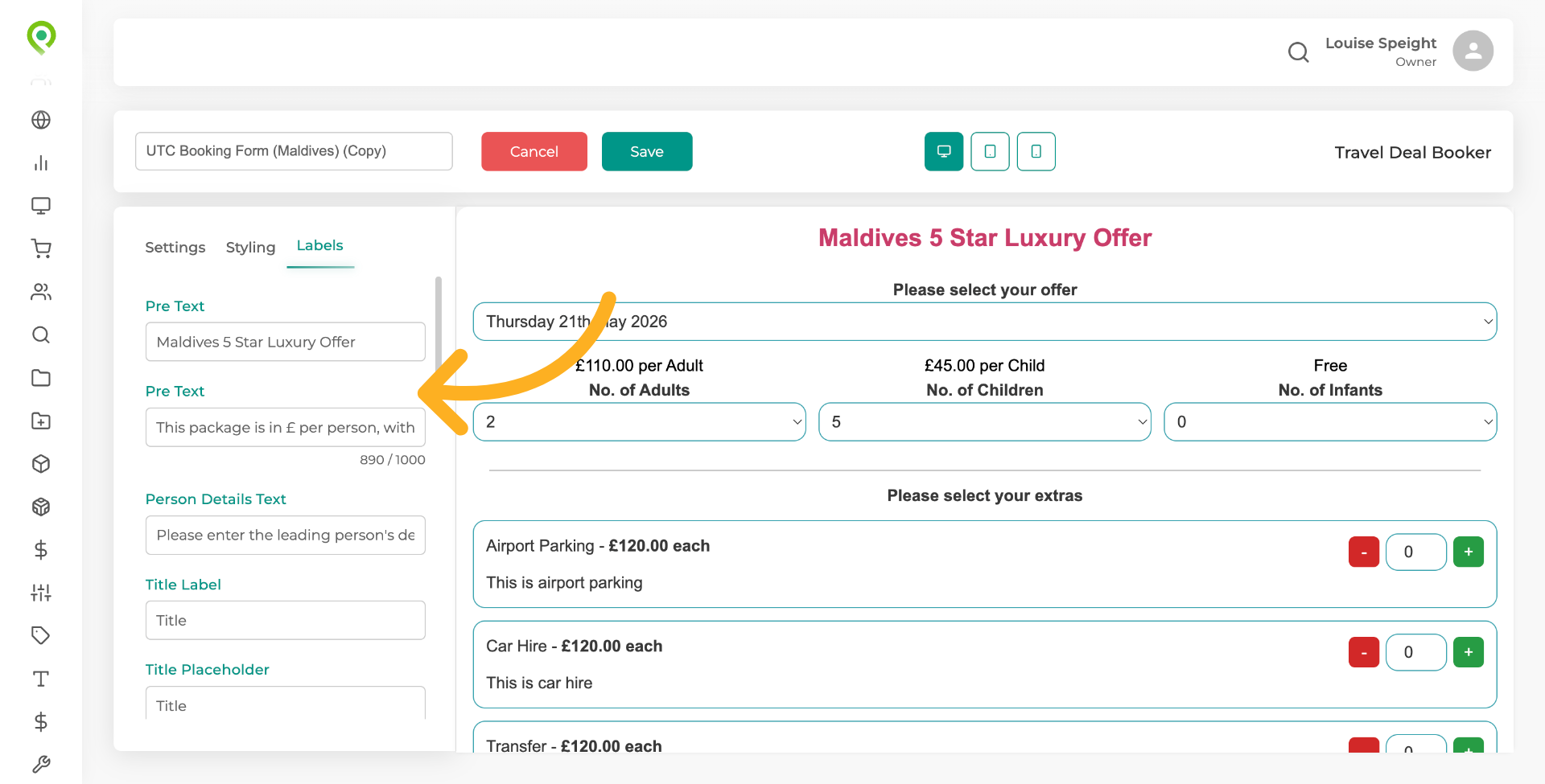 Edit Form Text Fields