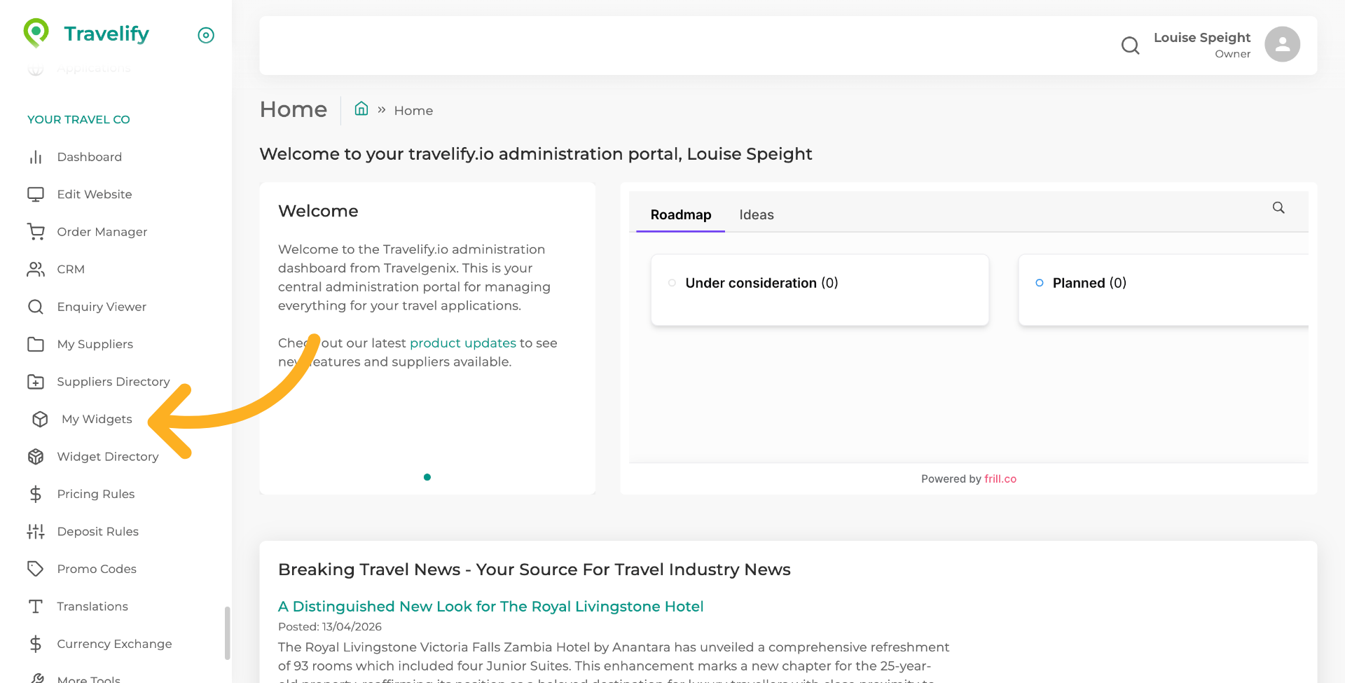 Access Widgets Section