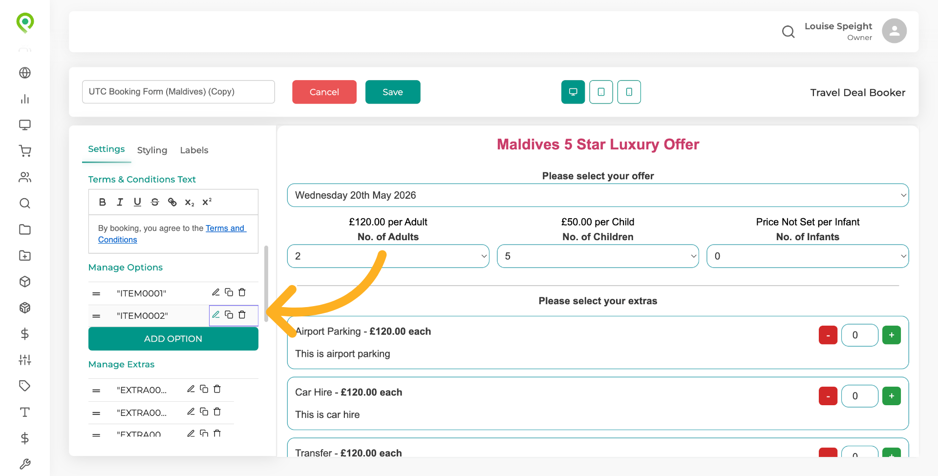 You can create multiple Booking Forms for different offers