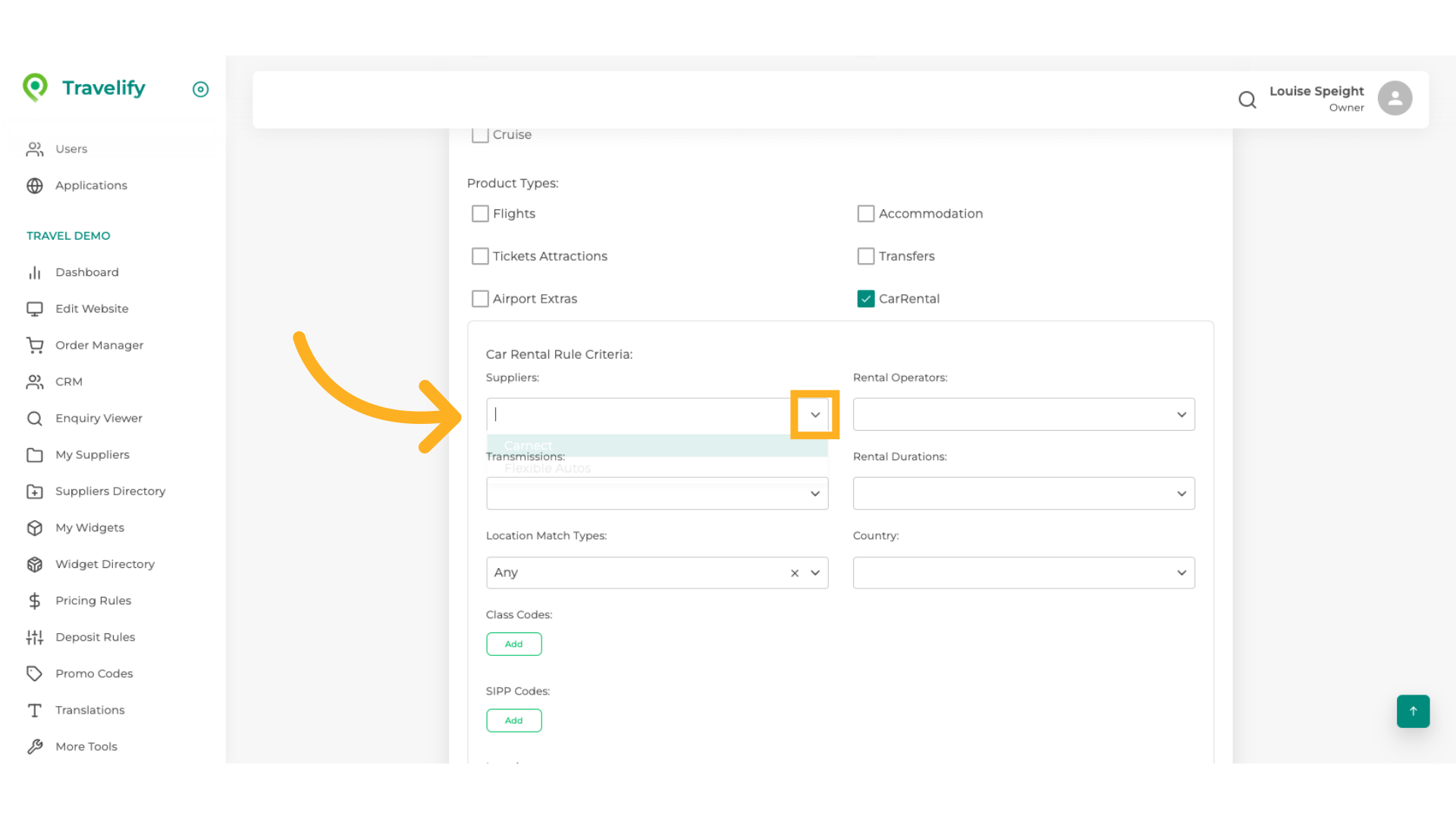 Select Supplier from dropdown list. If you leave this field blank then Promotion Code will apply to all relevant Suppliers