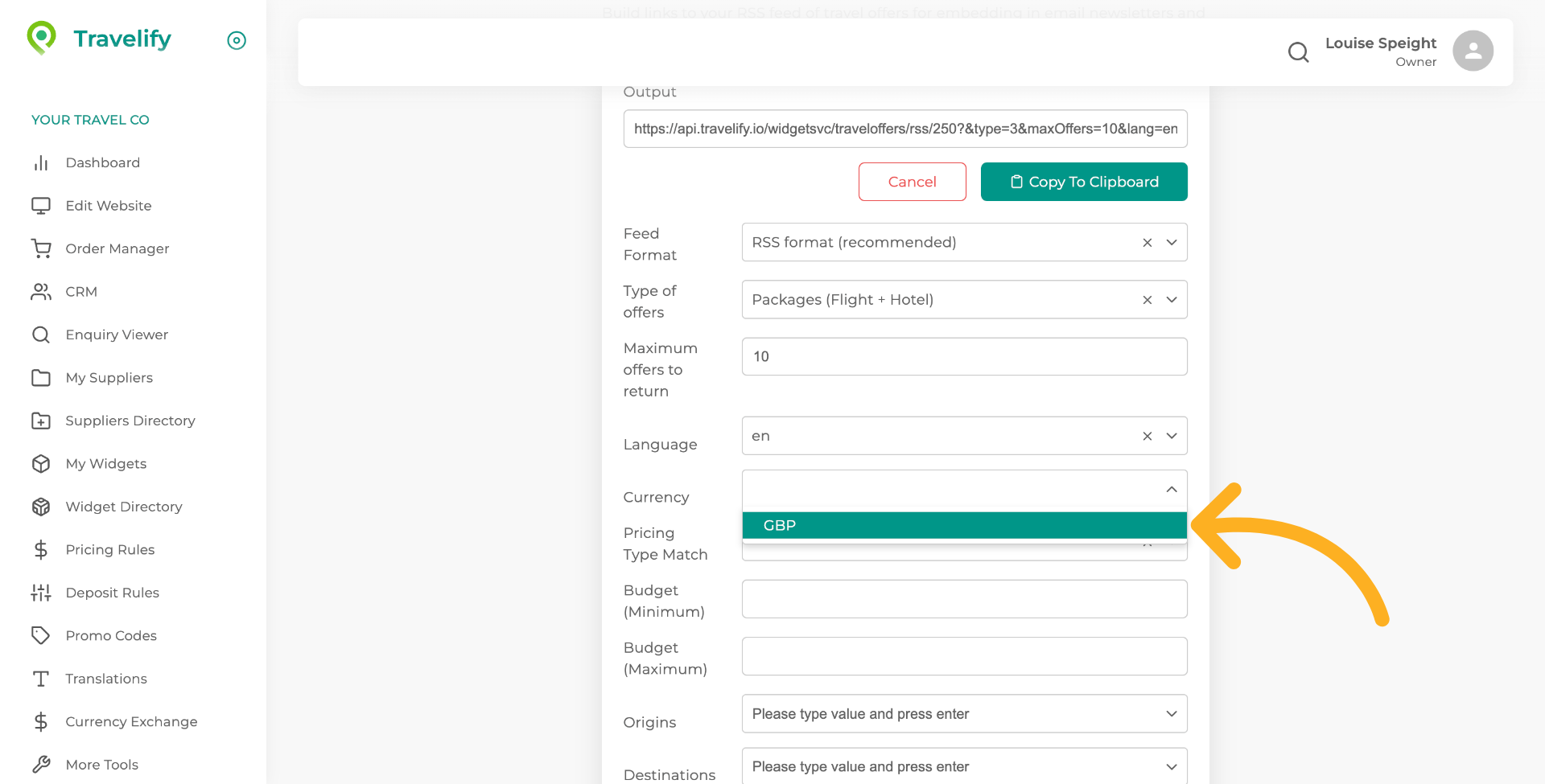 Choose Currency Type