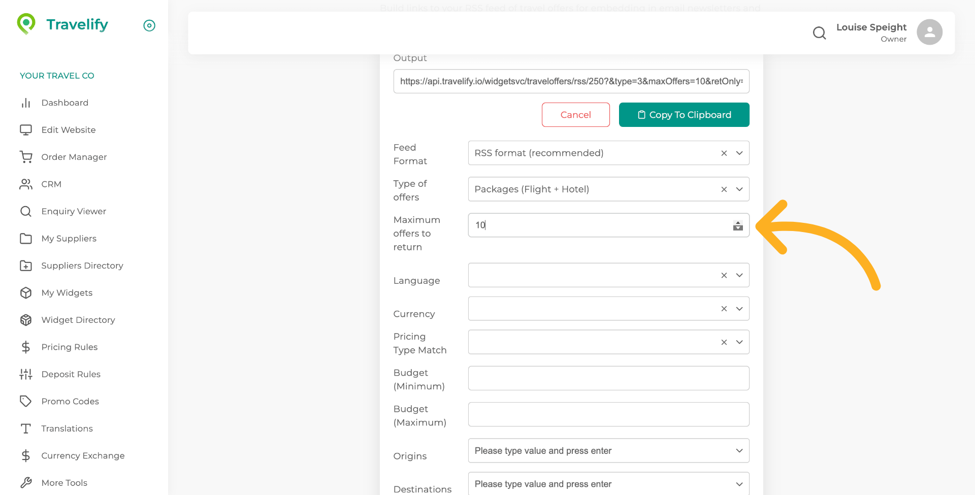 Set Number of Offers