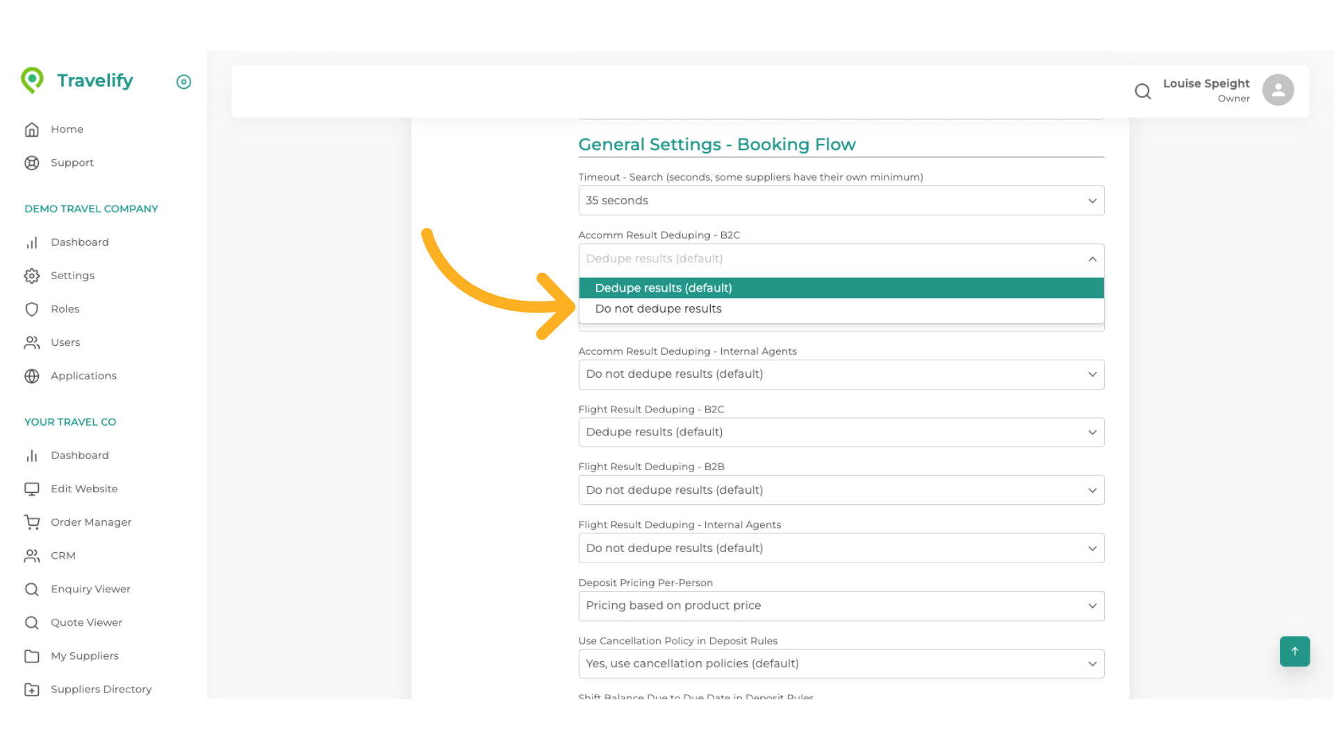Make selection from the dropdown