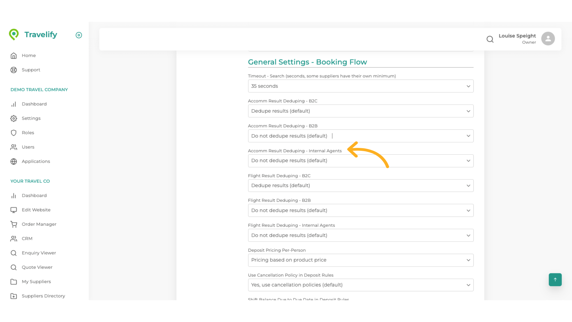 Select Accomm Results Deduping Internal Agents
